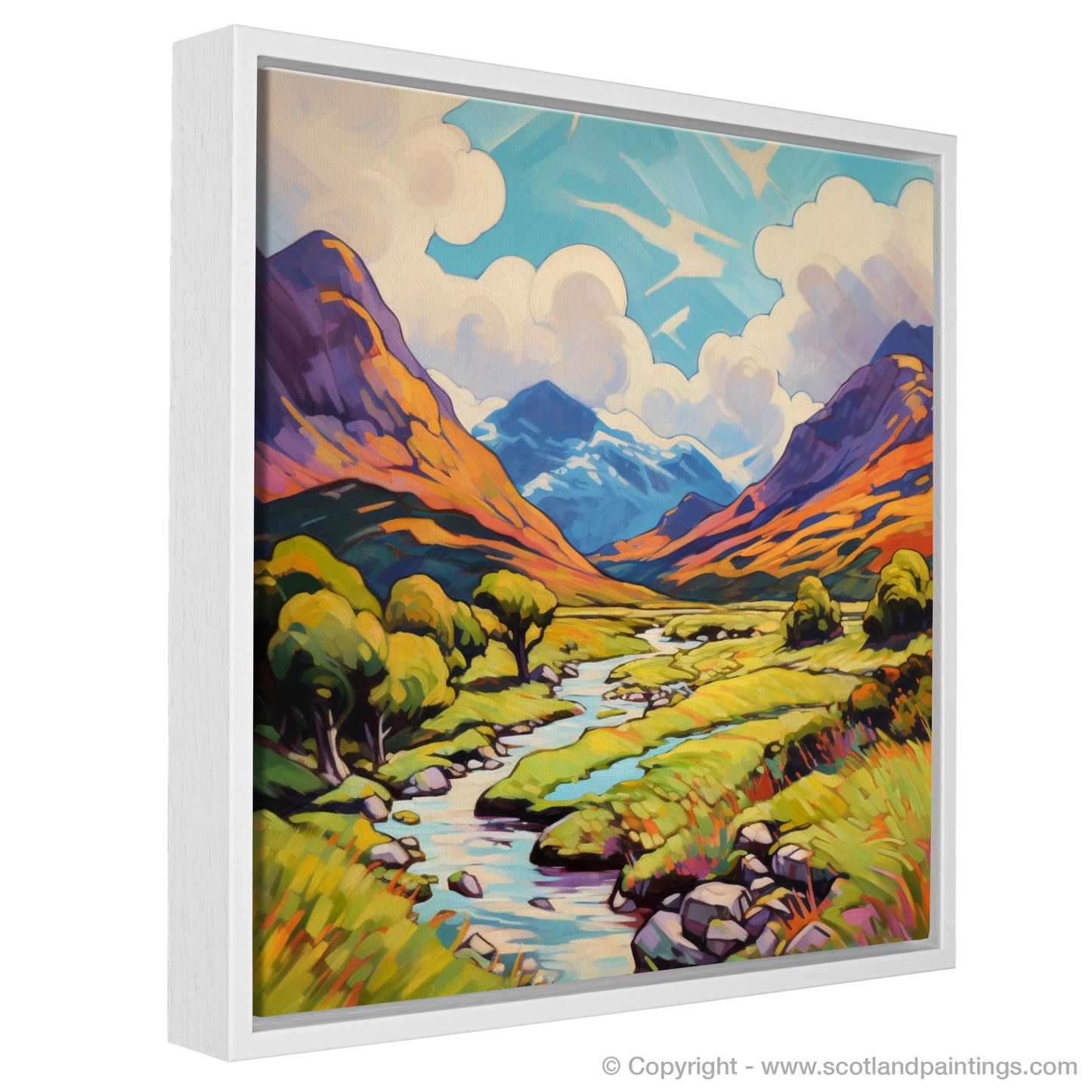 Painting and Art Print of Glen Garry, Highlands in summer entitled "Summer Splendour in Glen Garry Highlands".