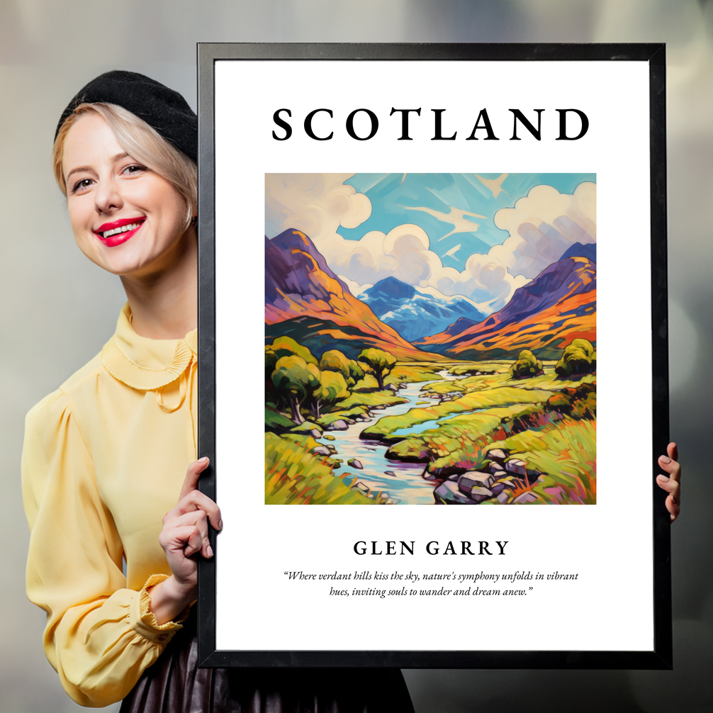 Person holding a poster of Glen Garry