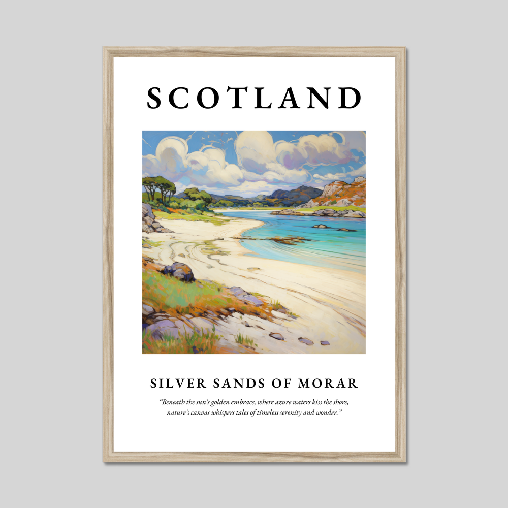 Poster in a natural frame with the word Scotland