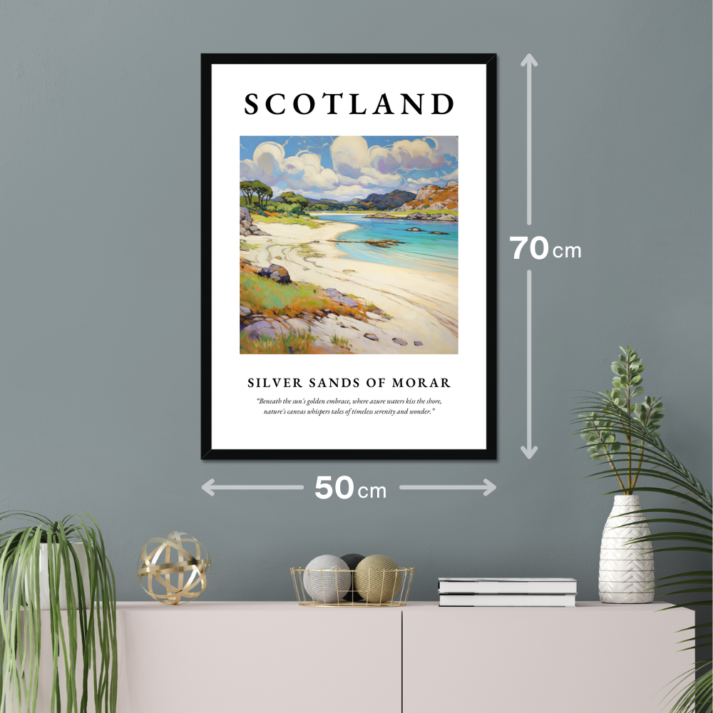 Poster of Silver Sands of Morar hanging on a wall