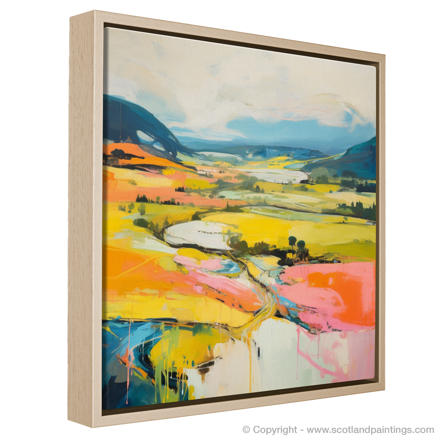 Painting and Art Print of Glen Tilt, Perthshire in summer entitled "Summer Vibrance of Glen Tilt".