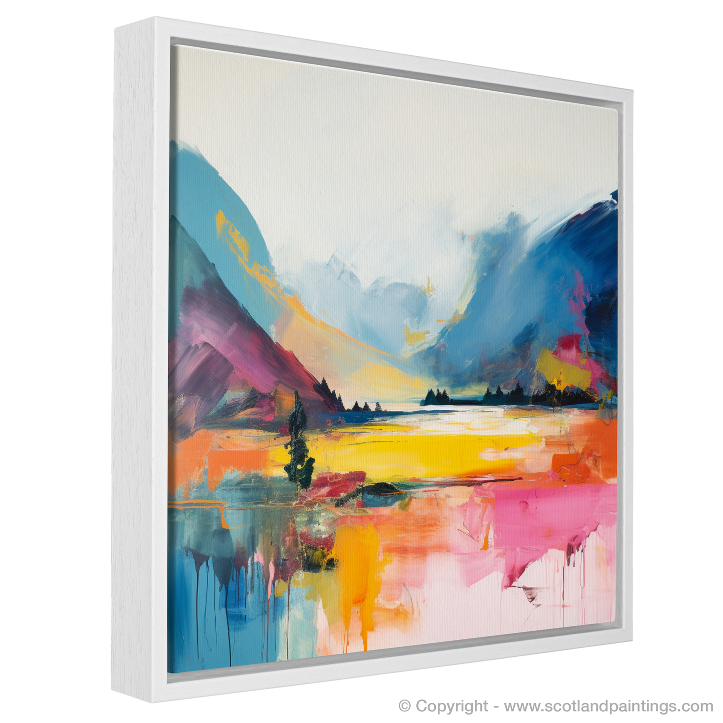 Painting and Art Print of Glenfinnan, Highlands in summer entitled "Summer Whisper of Glenfinnan Highlands".