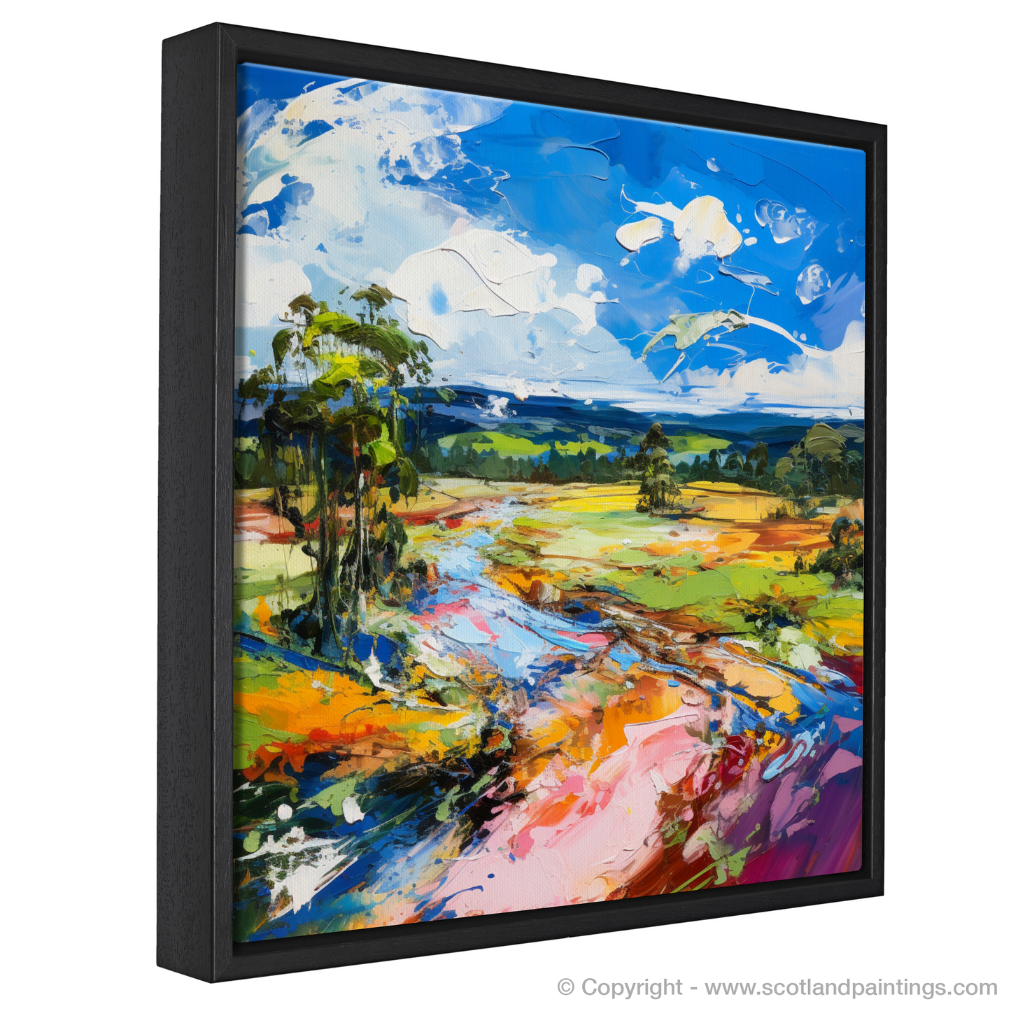 Painting and Art Print of Glen Tanar, Aberdeenshire in summer entitled "Summer Reverie of Glen Tanar".