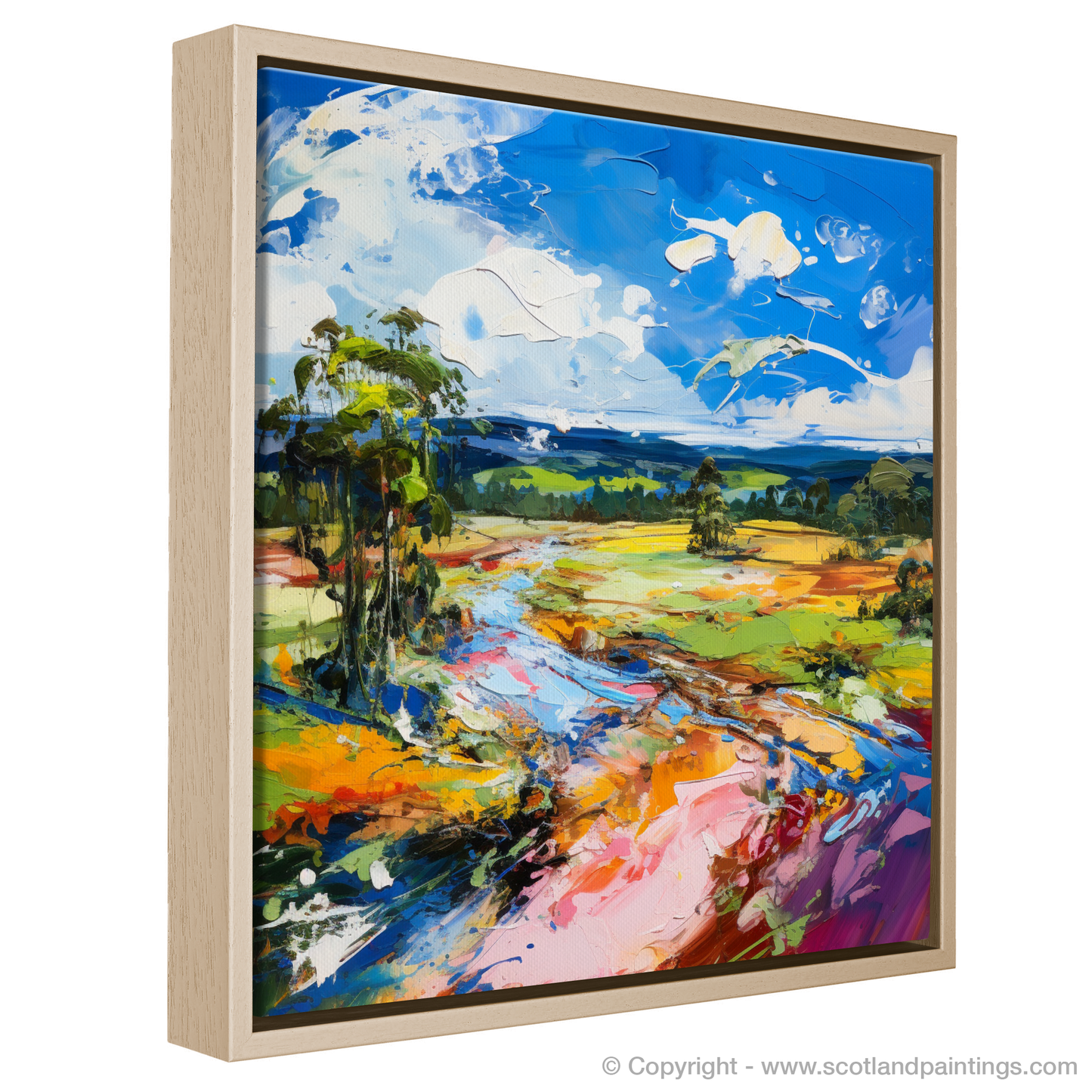 Painting and Art Print of Glen Tanar, Aberdeenshire in summer entitled "Summer Reverie of Glen Tanar".