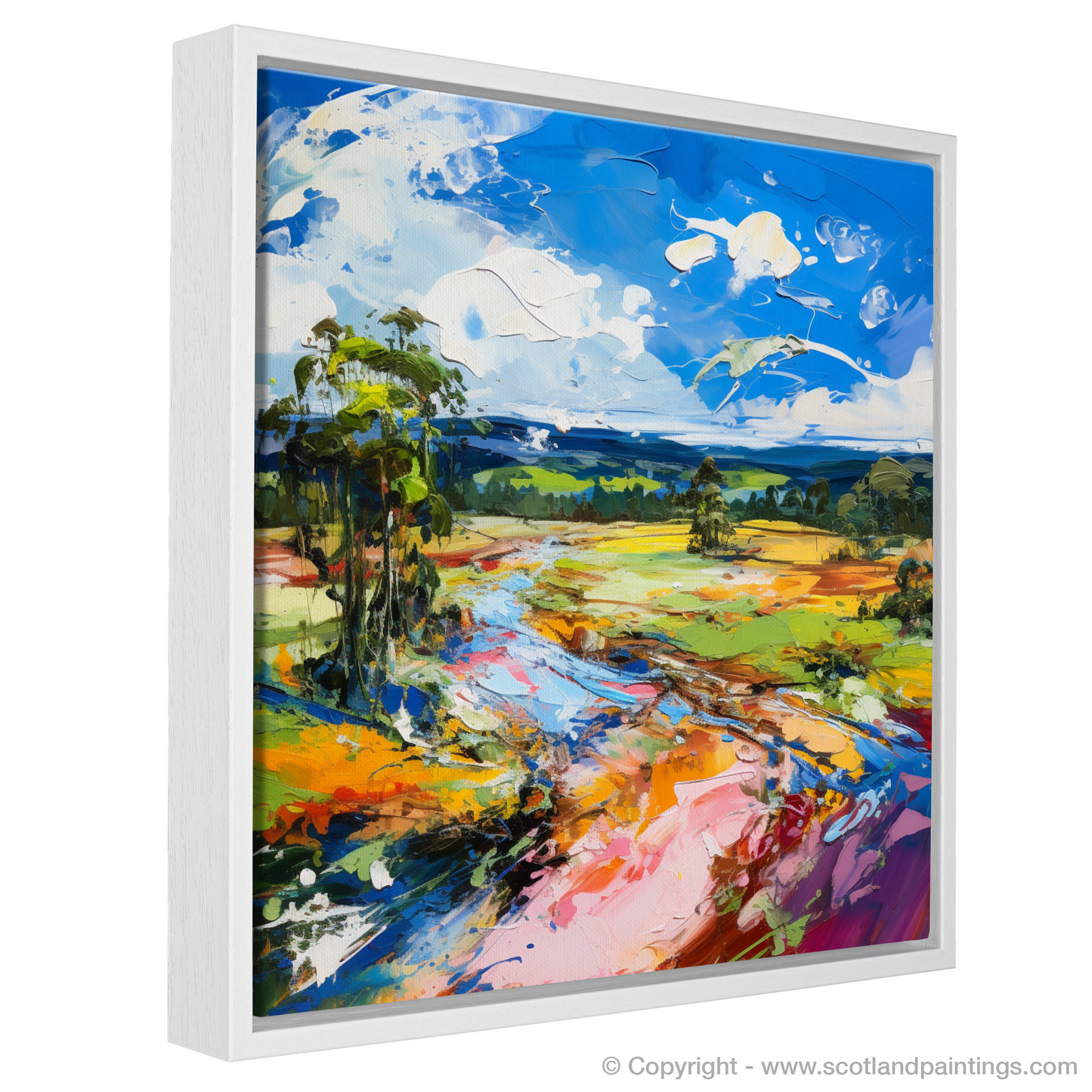 Painting and Art Print of Glen Tanar, Aberdeenshire in summer entitled "Summer Reverie of Glen Tanar".