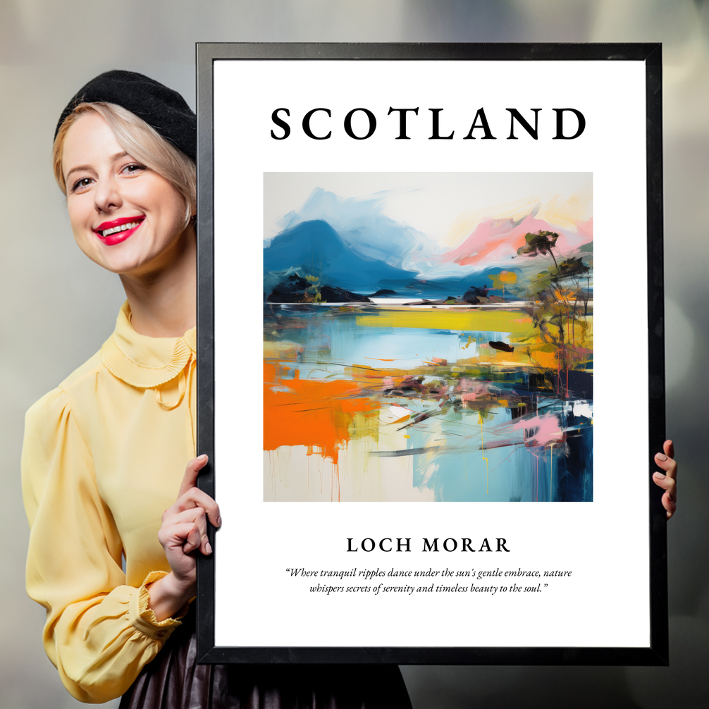 Person holding a poster of Loch Morar