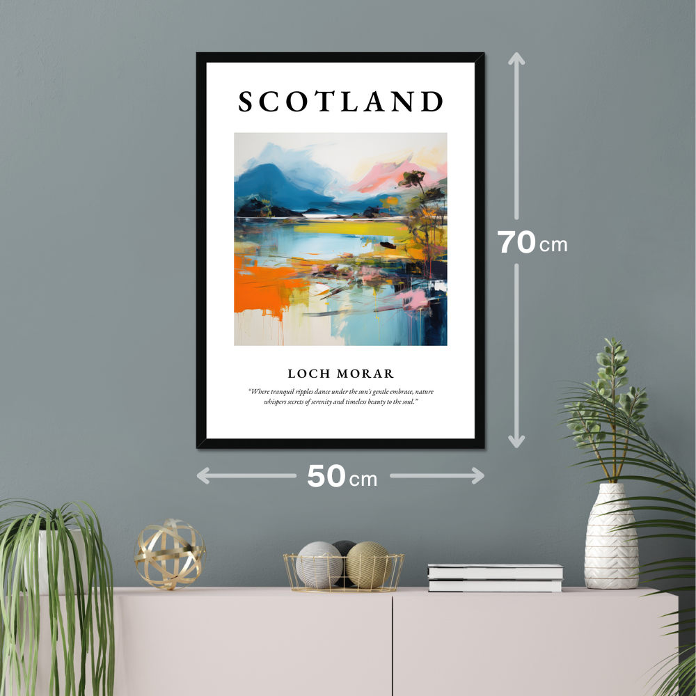 Poster of Loch Morar hanging on a wall