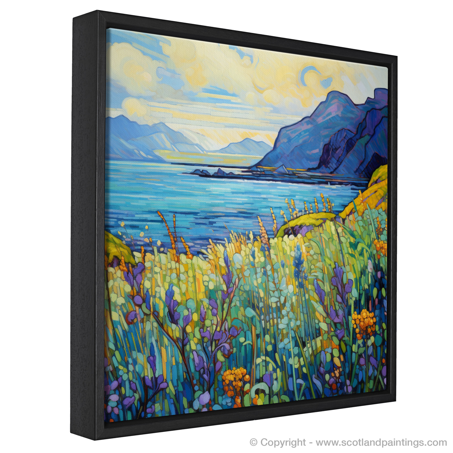 Painting and Art Print of Isle of Canna, Inner Hebrides in summer entitled "Summer Serenade on the Isle of Canna".