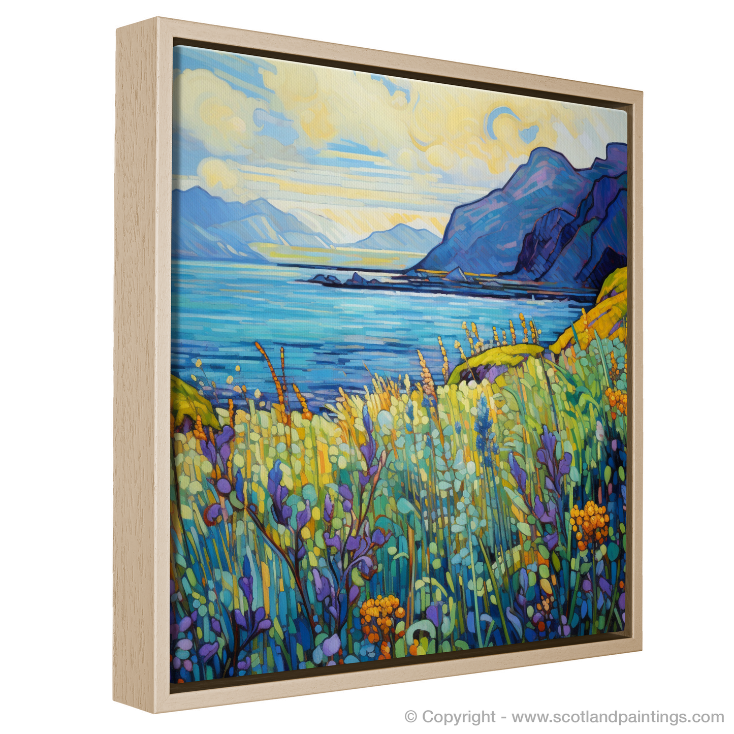 Painting and Art Print of Isle of Canna, Inner Hebrides in summer entitled "Summer Serenade on the Isle of Canna".