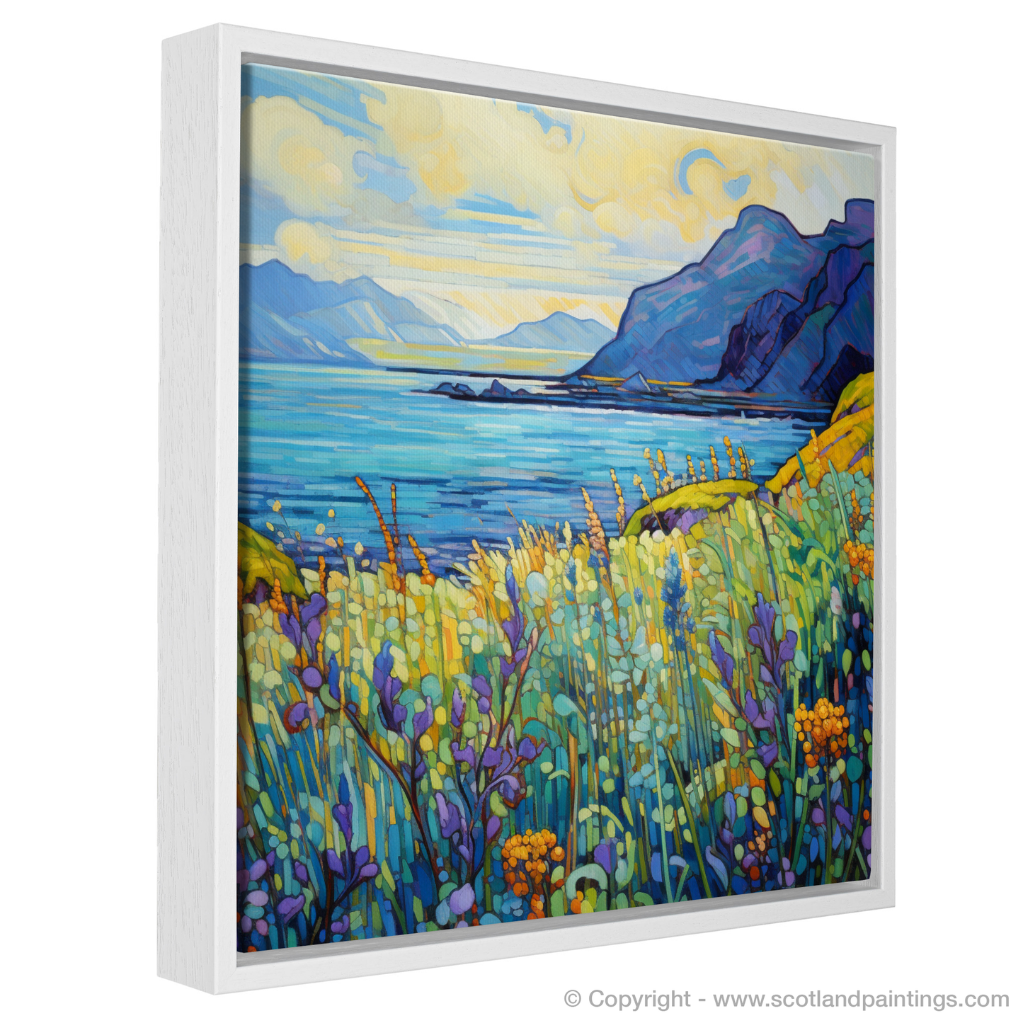 Painting and Art Print of Isle of Canna, Inner Hebrides in summer entitled "Summer Serenade on the Isle of Canna".