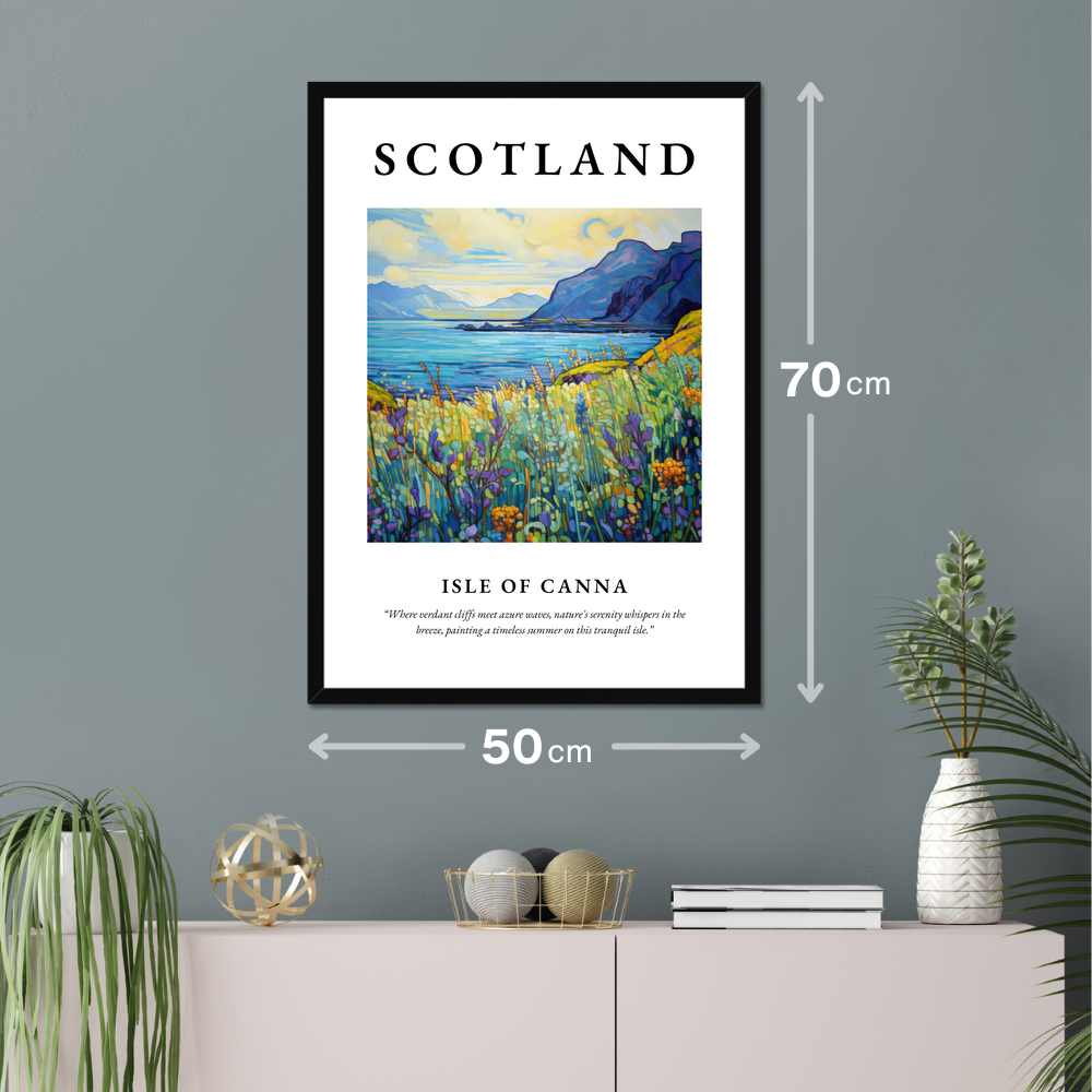 Poster of Isle of Canna hanging on a wall