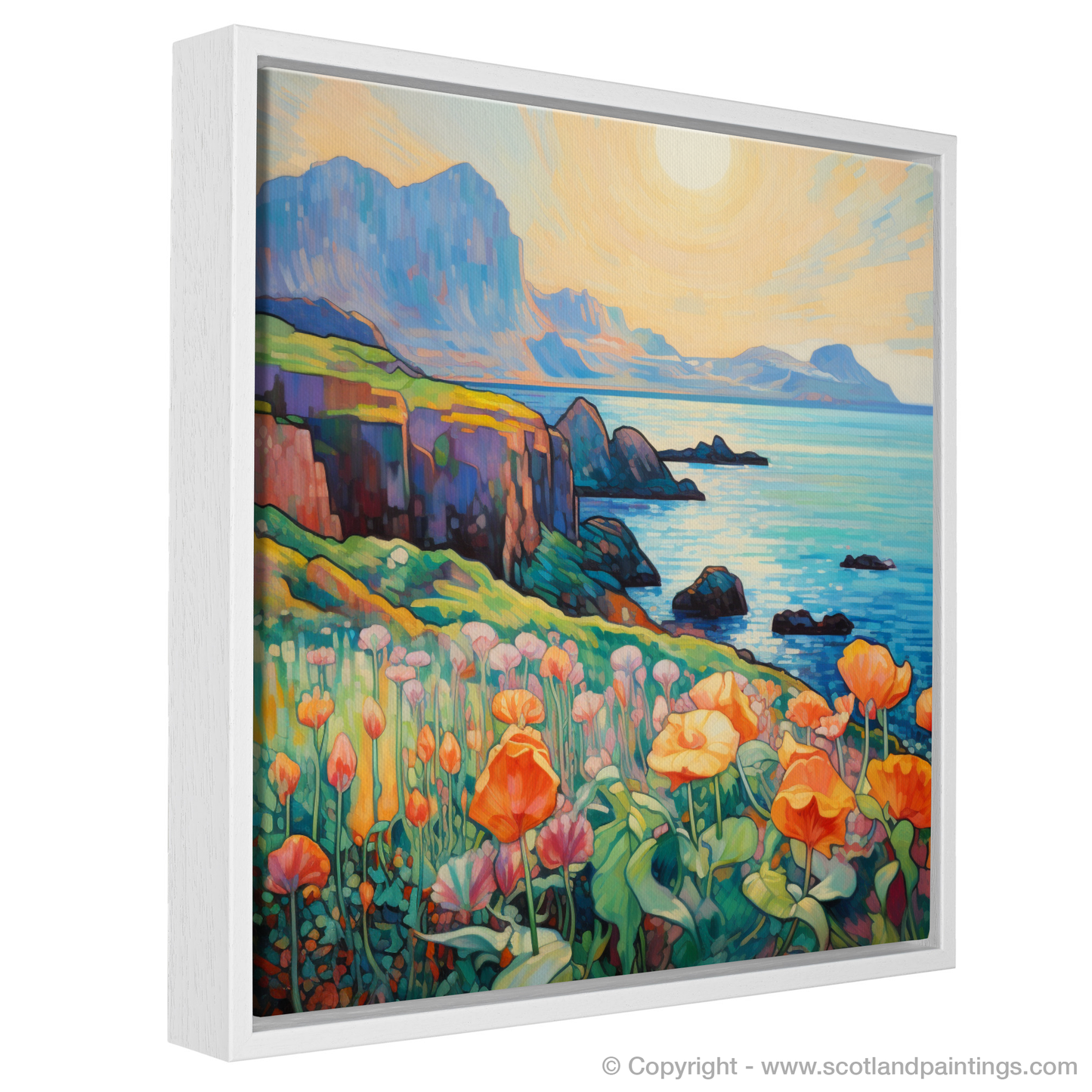 Painting and Art Print of Isle of Canna, Inner Hebrides in summer entitled "Summer Serenade on the Isle of Canna".