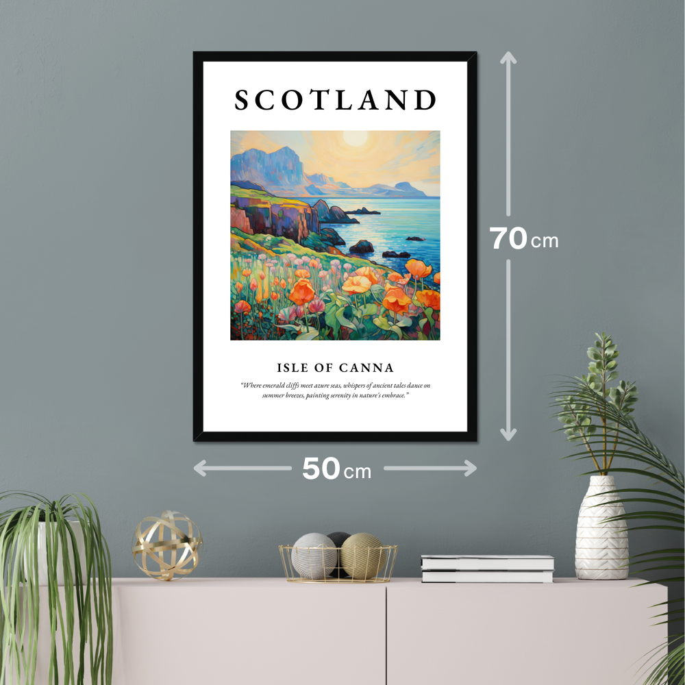 Poster of Isle of Canna hanging on a wall