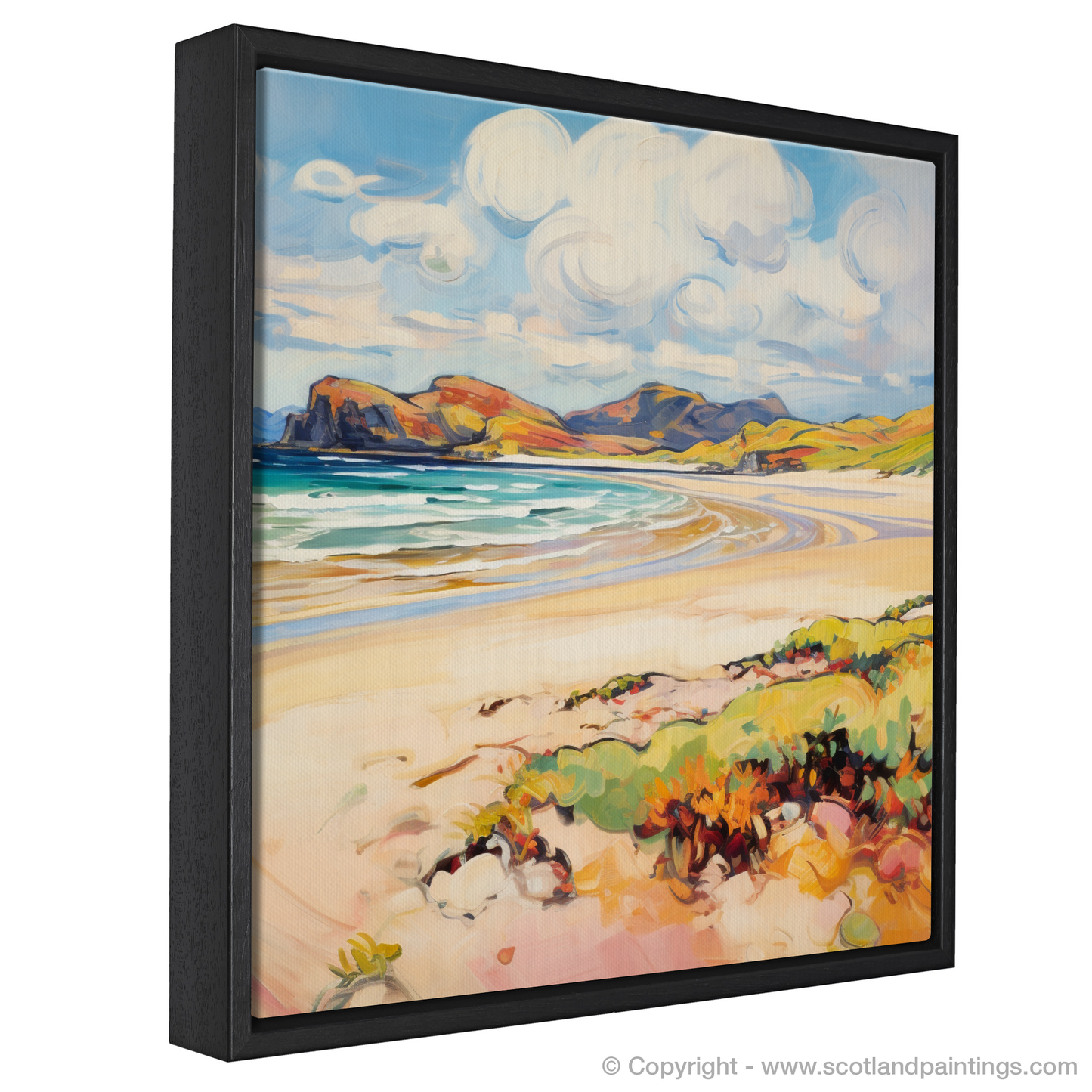 Painting and Art Print of Sandwood Bay, Sutherland in summer entitled "Summer Fervour at Sandwood Bay".