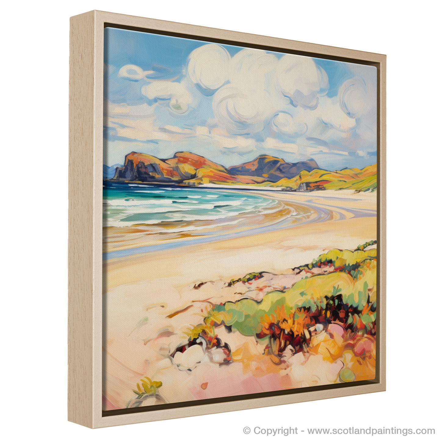 Painting and Art Print of Sandwood Bay, Sutherland in summer entitled "Summer Fervour at Sandwood Bay".