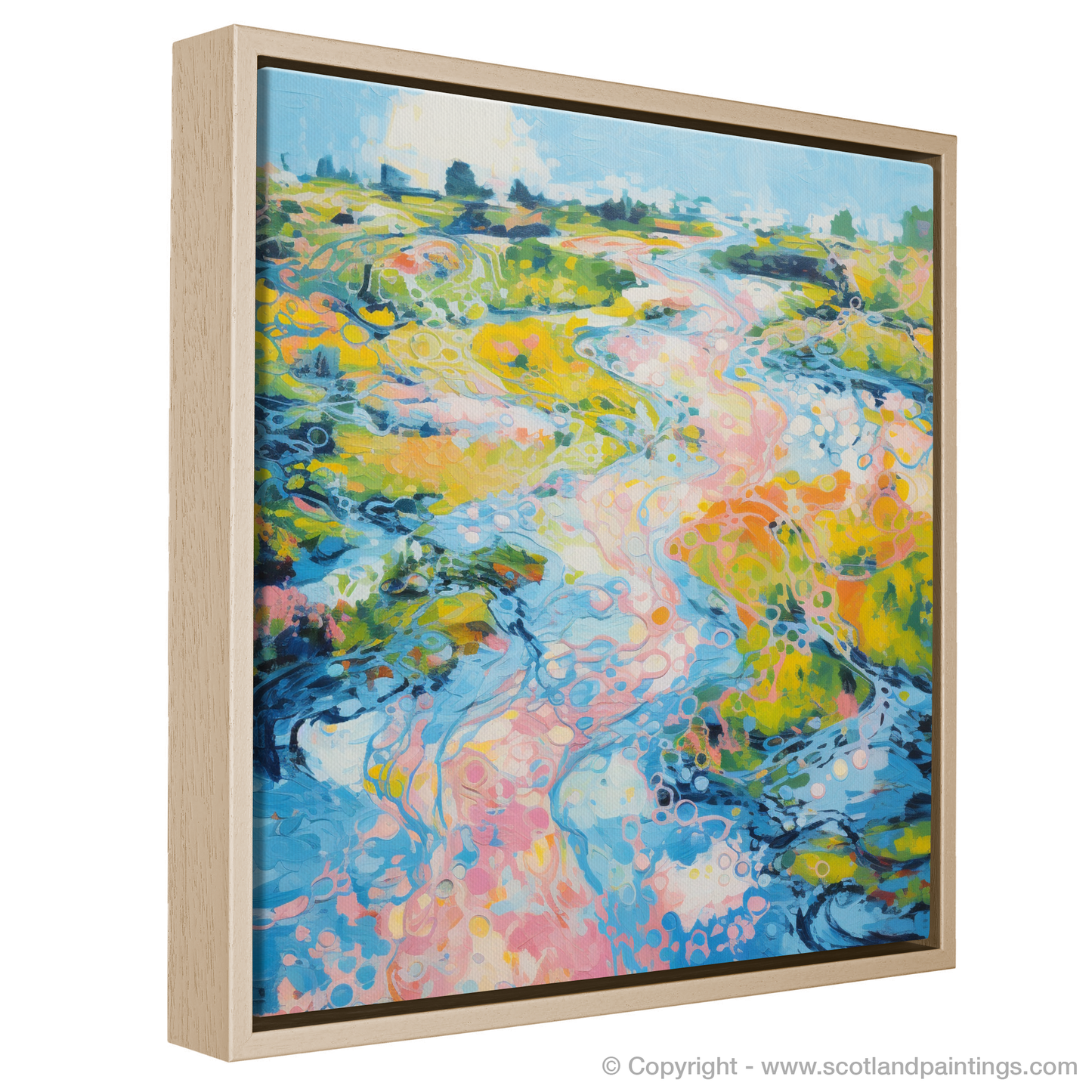 Painting and Art Print of River Dee, Aberdeenshire in summer entitled "Summer Symphony on the River Dee".