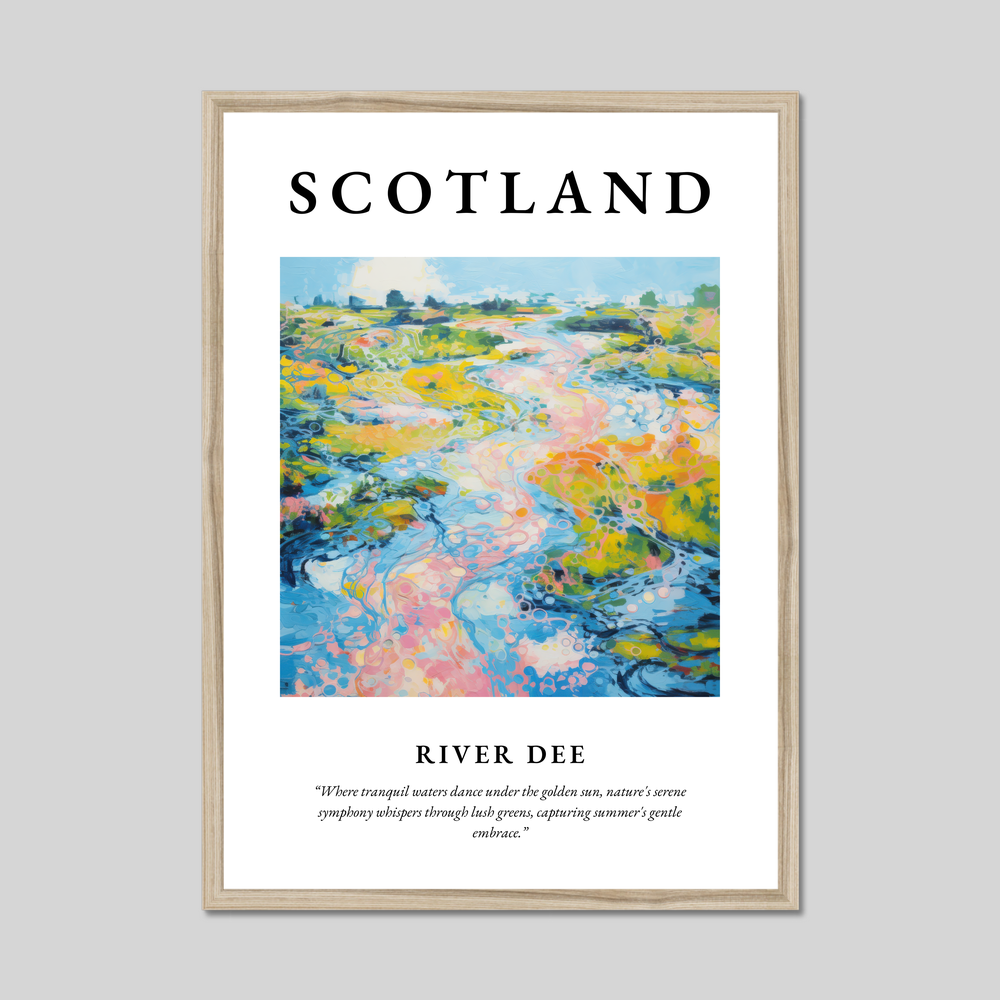 Poster in a natural frame with the word Scotland