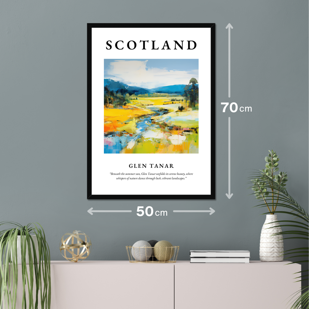 Poster of Glen Tanar hanging on a wall