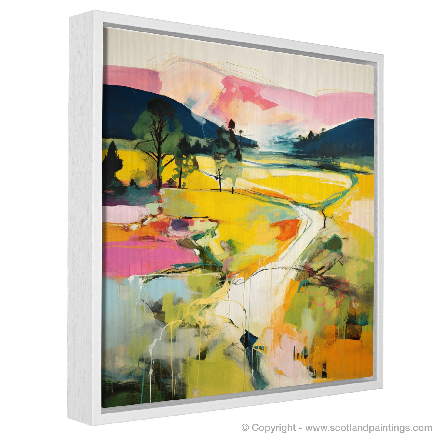 Painting and Art Print of Glen Tanar, Aberdeenshire in summer entitled "Summer Vibrance of Glen Tanar Aberdeenshire".