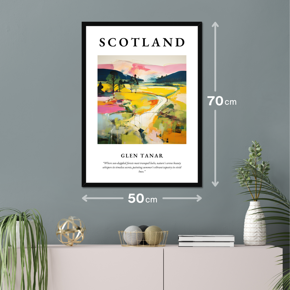 Poster of Glen Tanar hanging on a wall