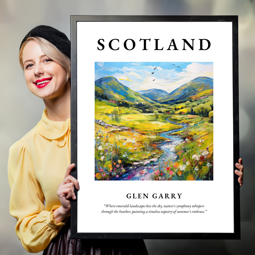 Person holding a poster of Glen Garry