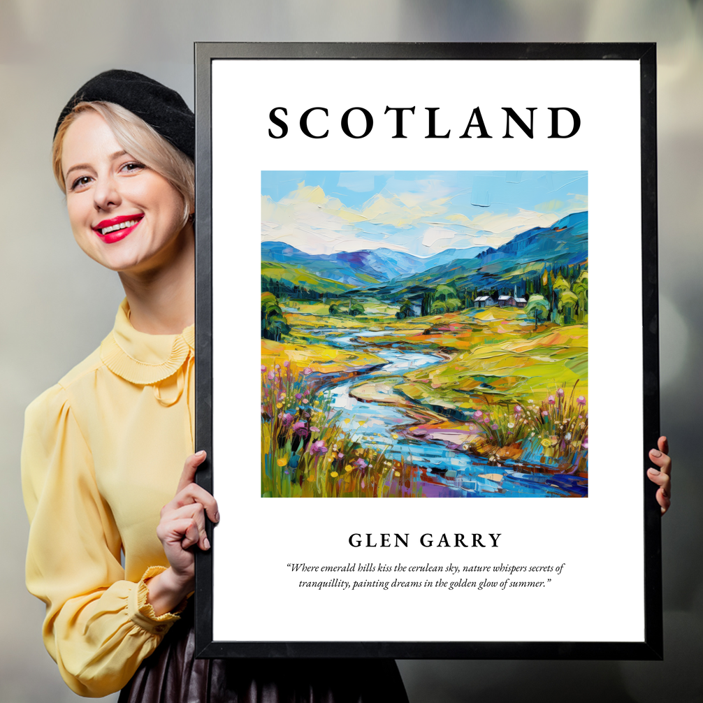 Person holding a poster of Glen Garry