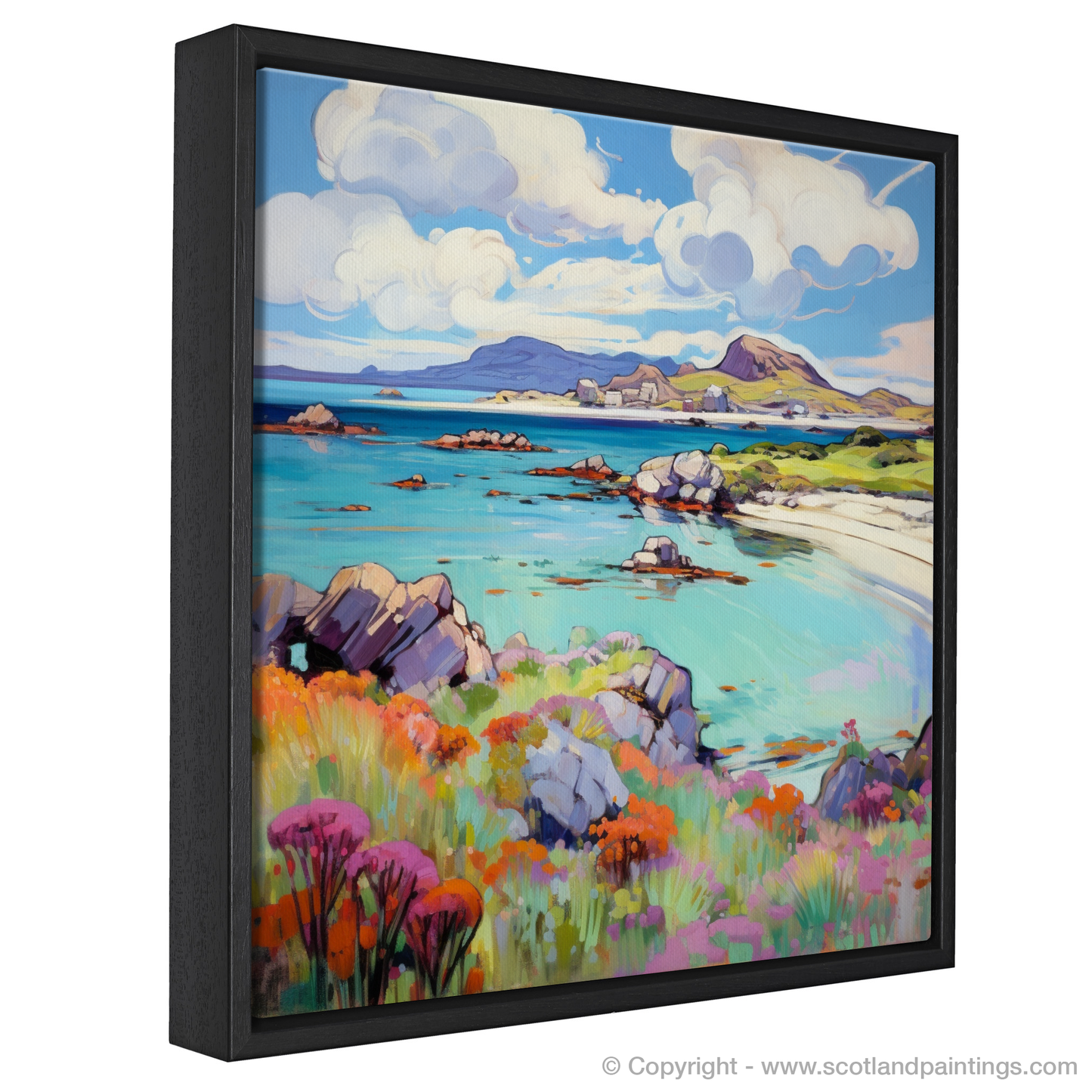 Painting and Art Print of Isle of Iona, Inner Hebrides in summer entitled "Summer Serenity on Isle of Iona: A Fauvist Tribute".