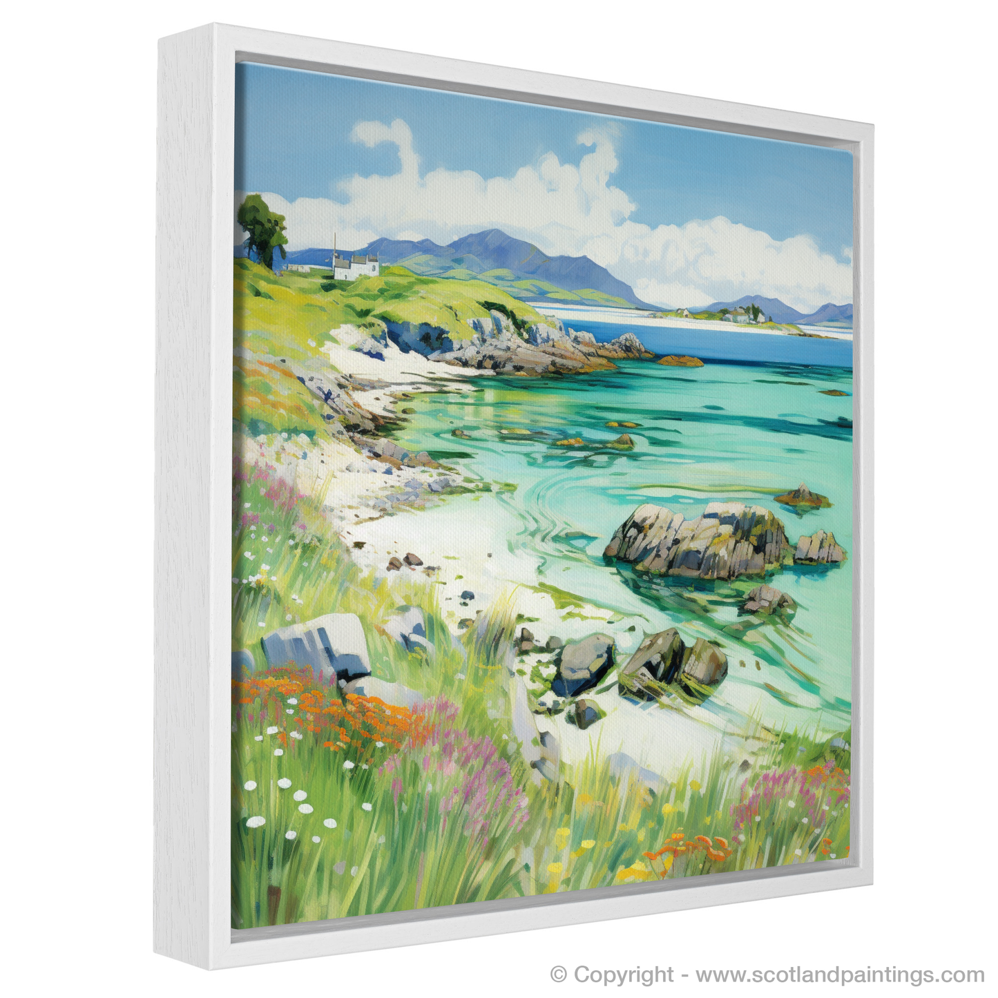 Painting and Art Print of Isle of Iona, Inner Hebrides in summer entitled "Summer Fervour on the Isle of Iona".