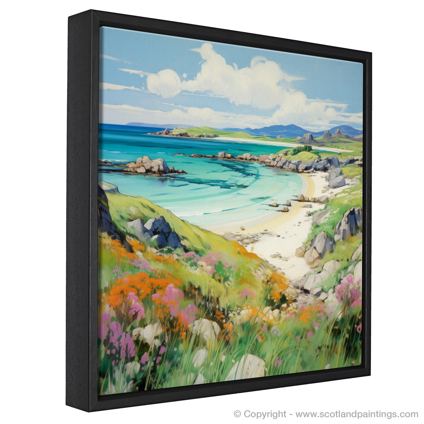 Painting and Art Print of Isle of Iona, Inner Hebrides in summer entitled "Summer Fauvist Fantasy: Isle of Iona".