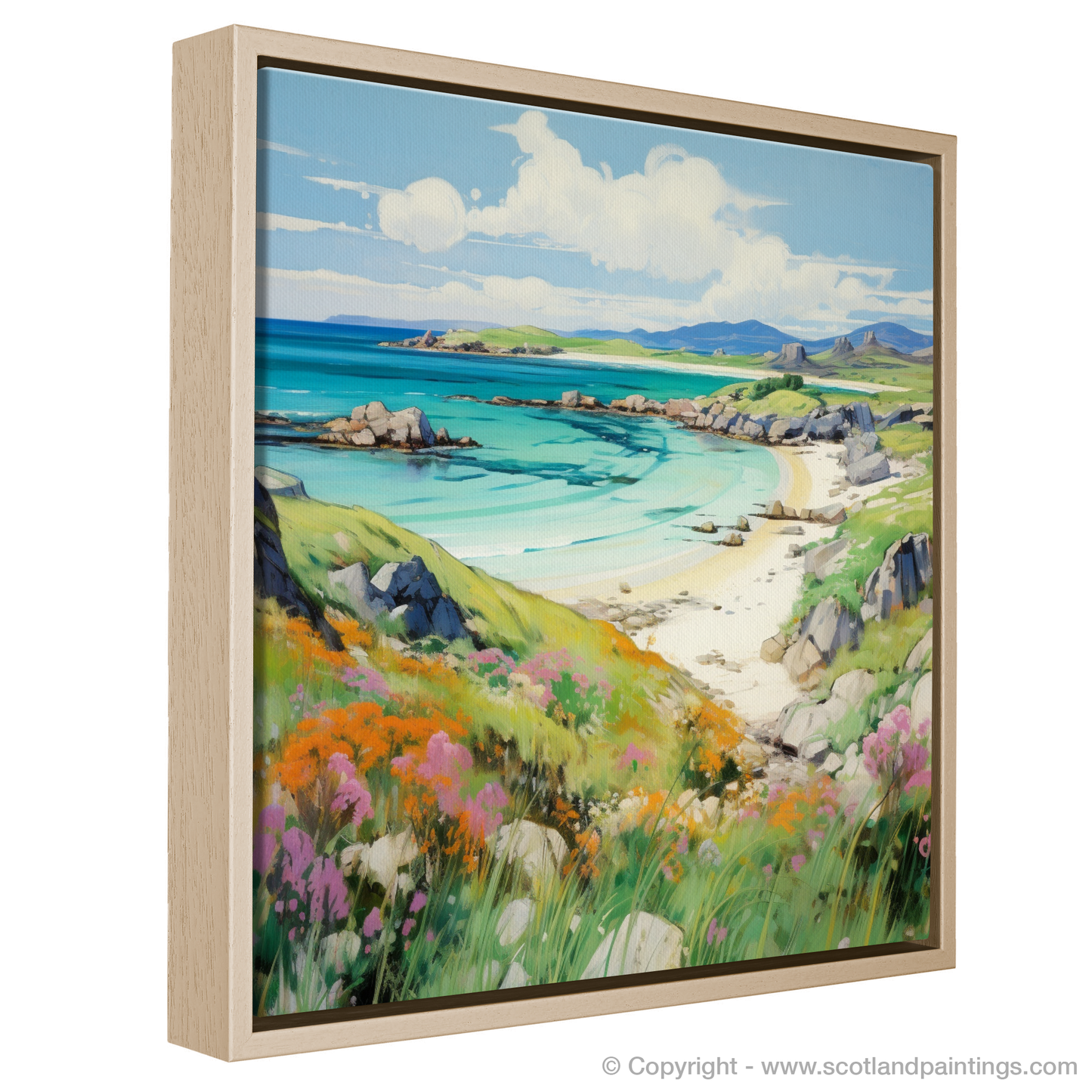 Painting and Art Print of Isle of Iona, Inner Hebrides in summer entitled "Summer Fauvist Fantasy: Isle of Iona".