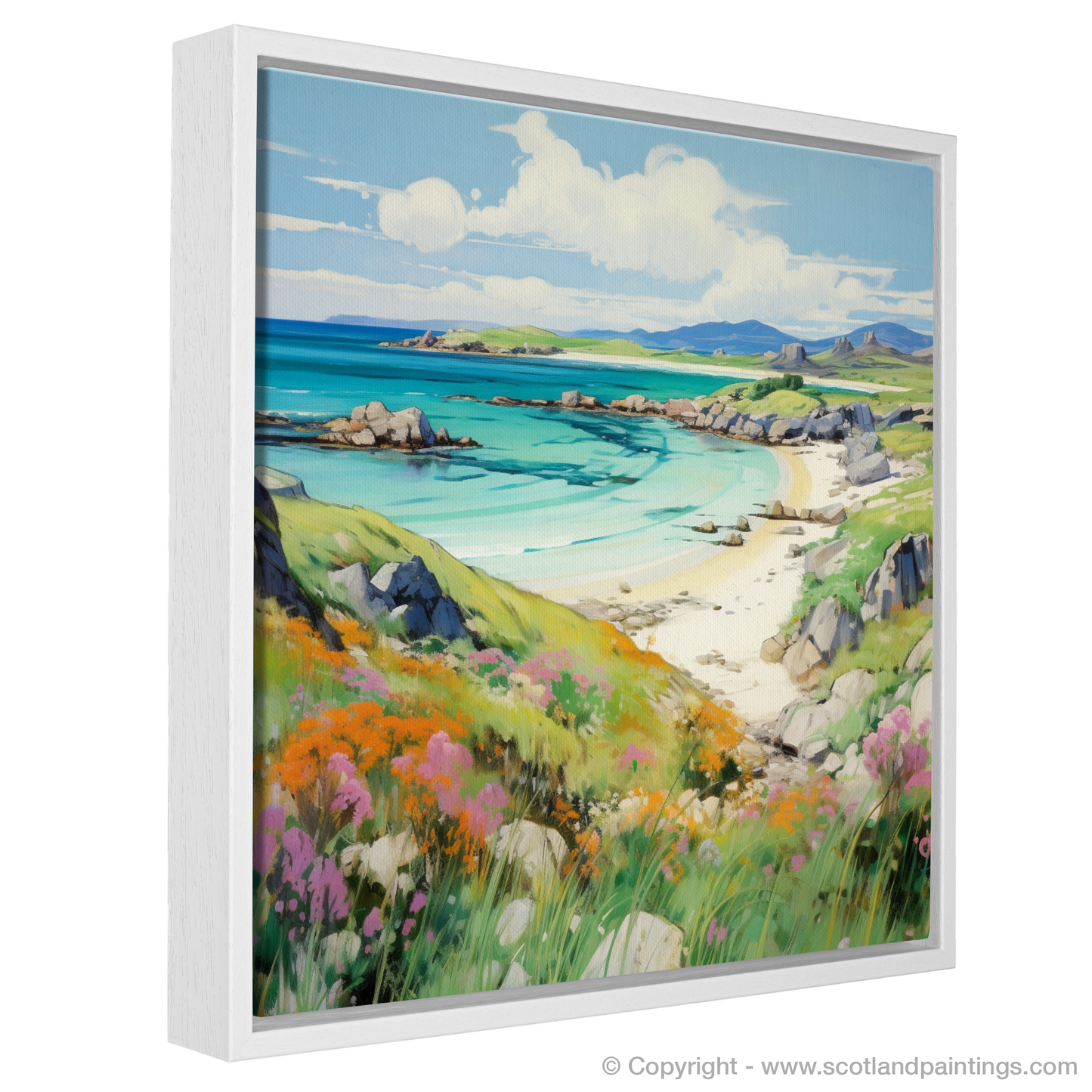 Painting and Art Print of Isle of Iona, Inner Hebrides in summer entitled "Summer Fauvist Fantasy: Isle of Iona".