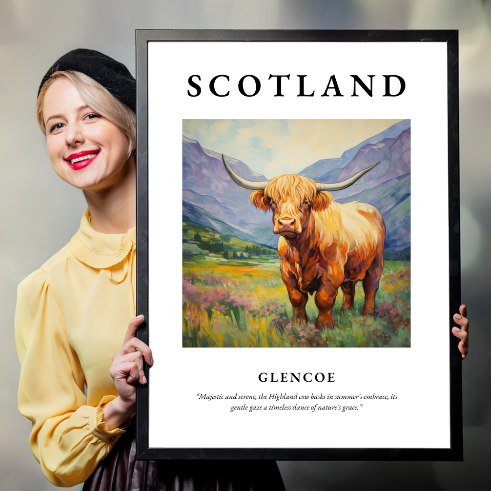 Person holding a poster of Glencoe