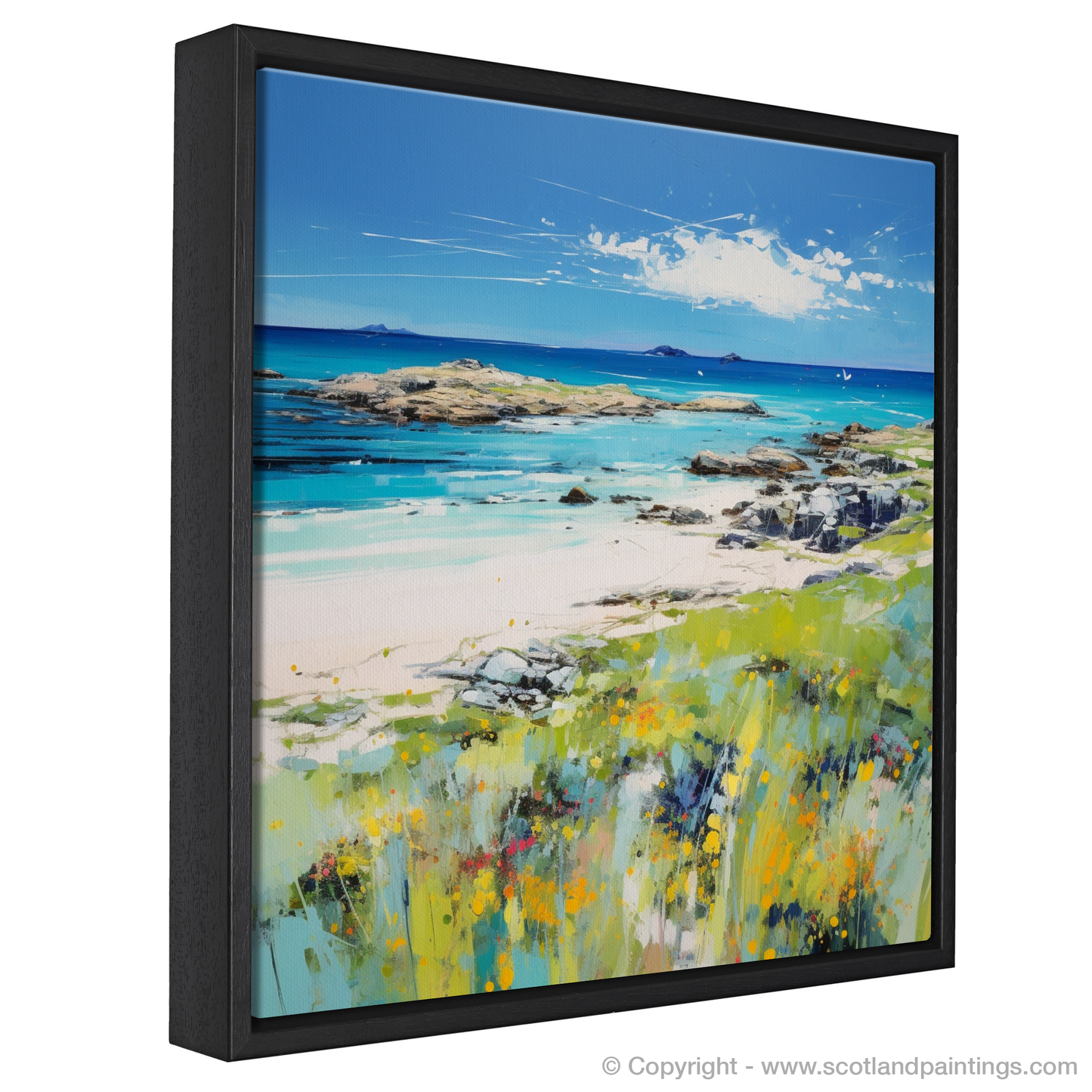 Painting and Art Print of Isle of Tiree, Inner Hebrides in summer entitled "Summer Serenity of Isle of Tiree".