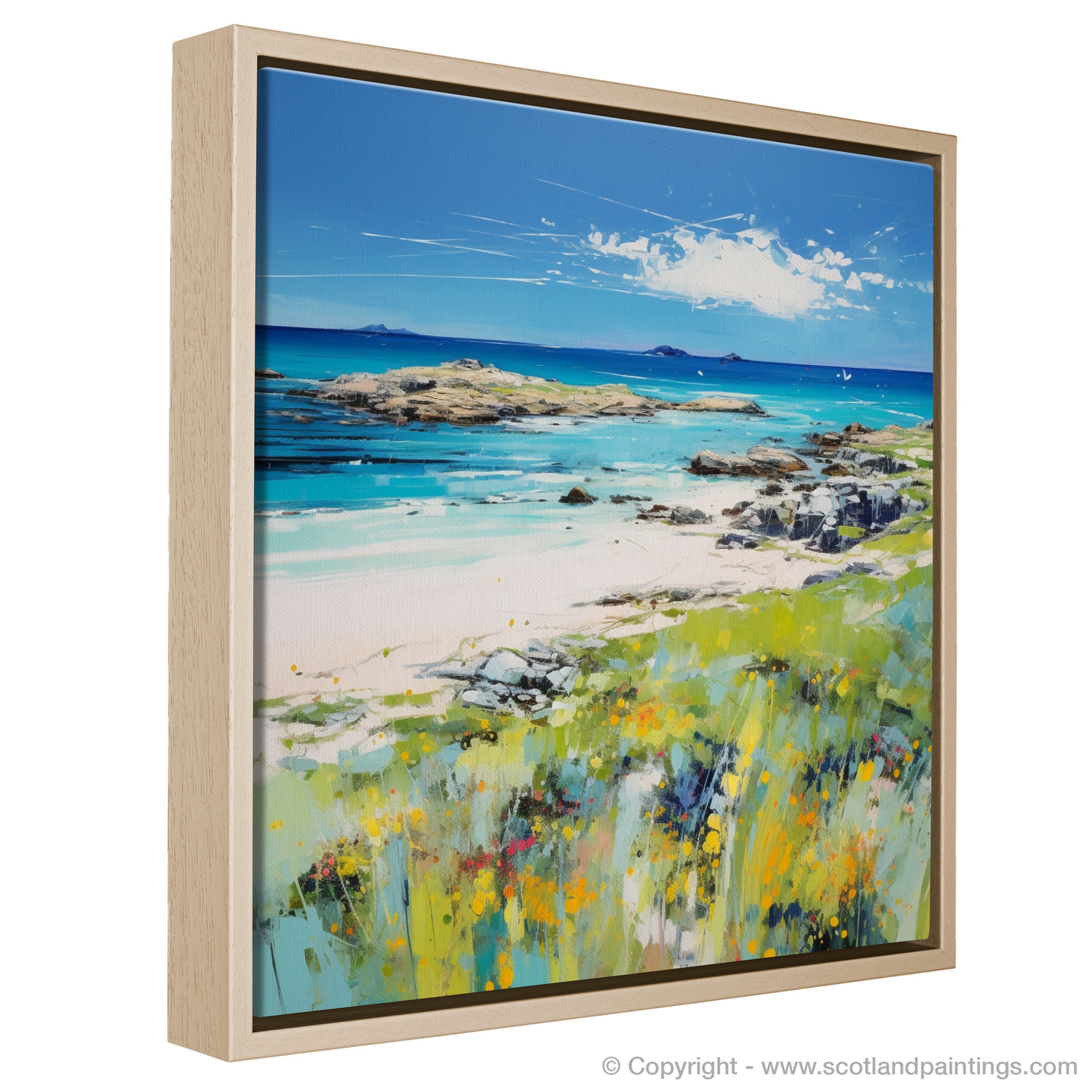 Painting and Art Print of Isle of Tiree, Inner Hebrides in summer entitled "Summer Serenity of Isle of Tiree".