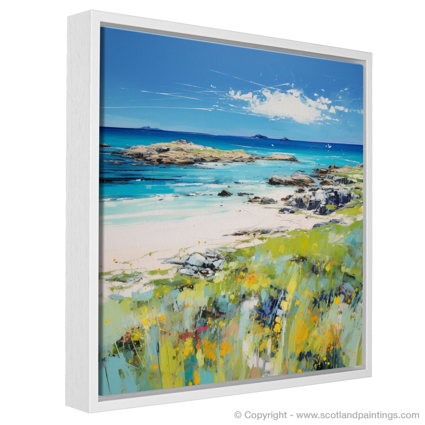 Painting and Art Print of Isle of Tiree, Inner Hebrides in summer entitled "Summer Serenity of Isle of Tiree".