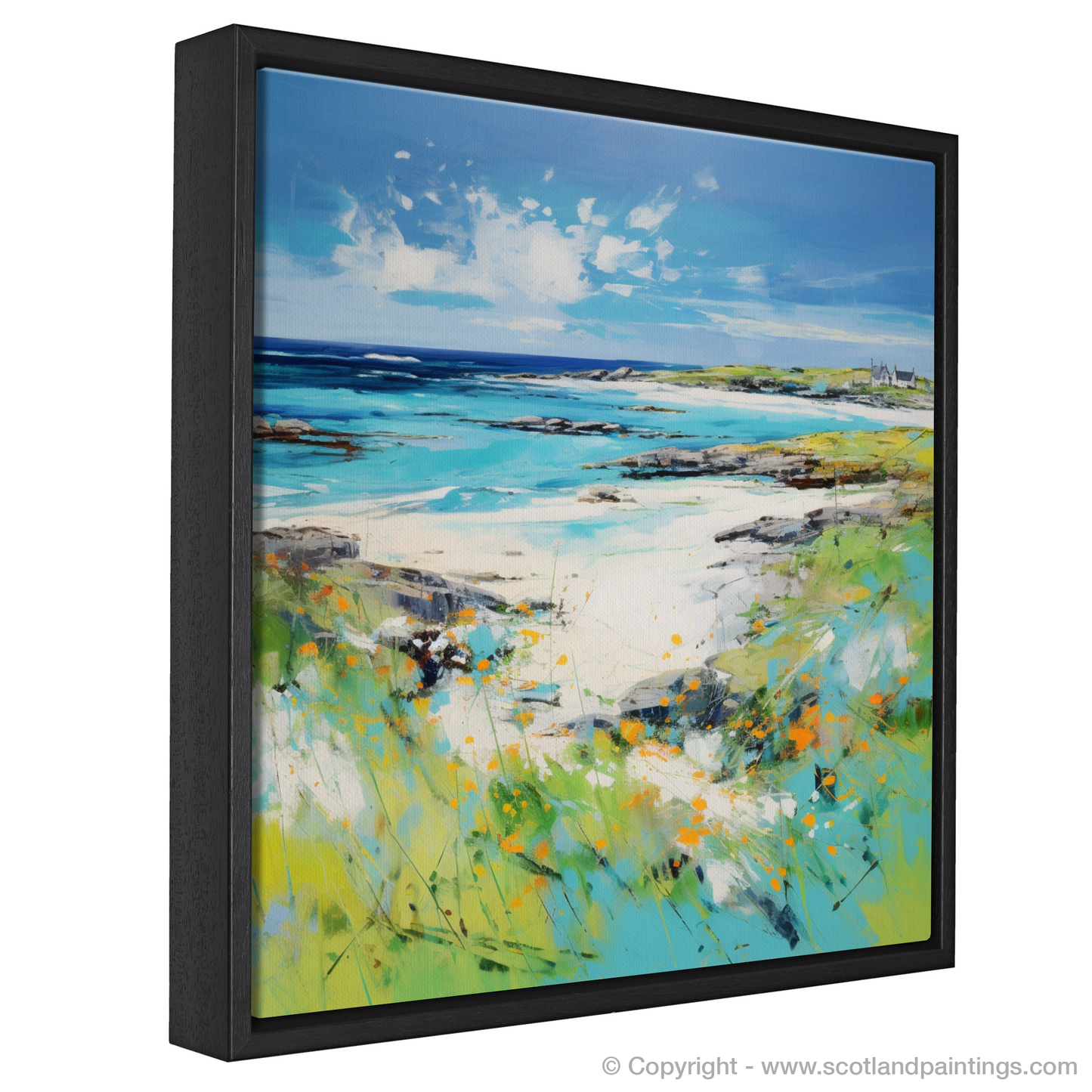 Painting and Art Print of Isle of Tiree, Inner Hebrides in summer entitled "Abstract Essence of Tiree Summer".