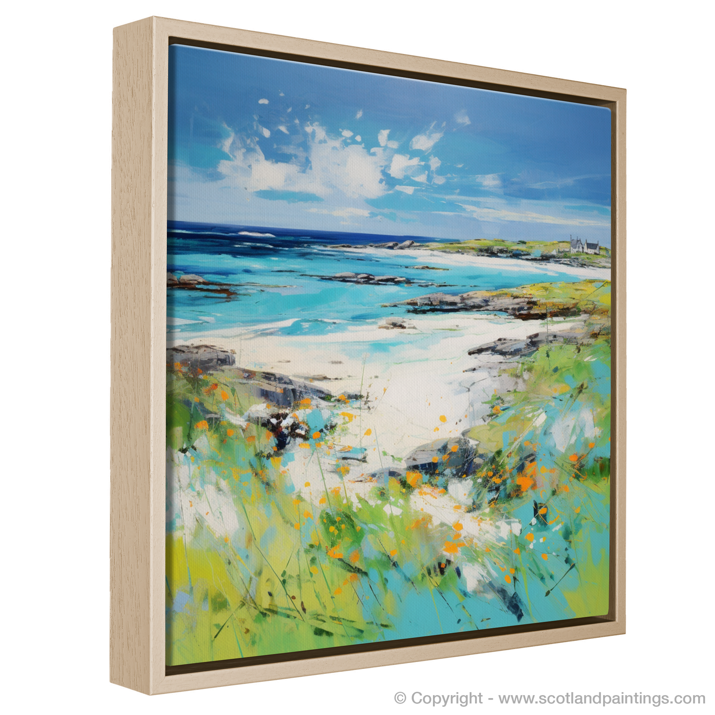 Painting and Art Print of Isle of Tiree, Inner Hebrides in summer entitled "Abstract Essence of Tiree Summer".