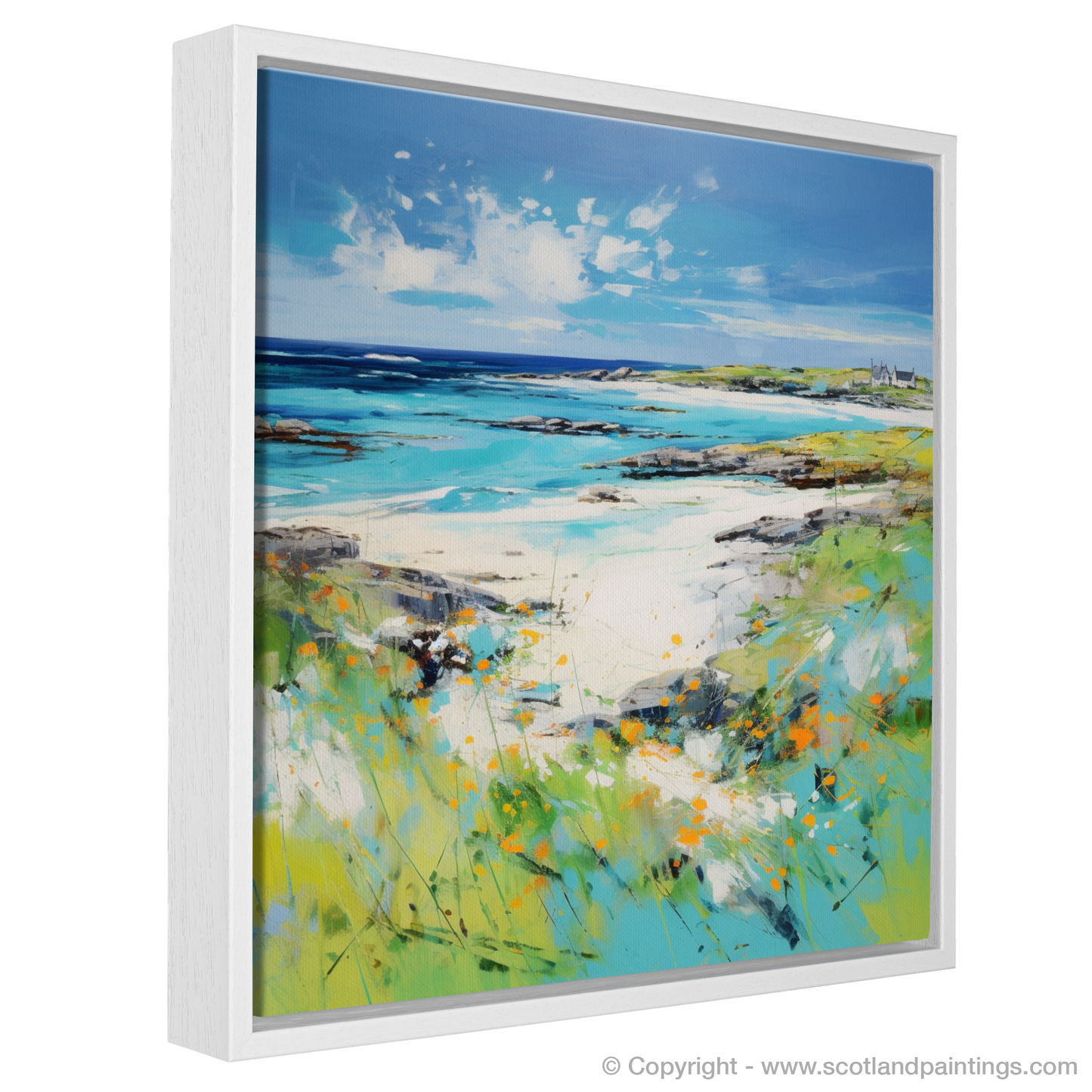 Painting and Art Print of Isle of Tiree, Inner Hebrides in summer entitled "Abstract Essence of Tiree Summer".