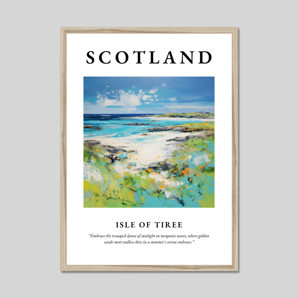 Poster in a natural frame with the word Scotland