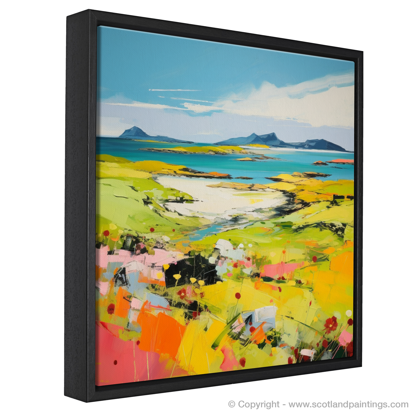 Painting and Art Print of Isle of Colonsay, Inner Hebrides in summer entitled "Summer Symphony: Isle of Colonsay Abstraction".