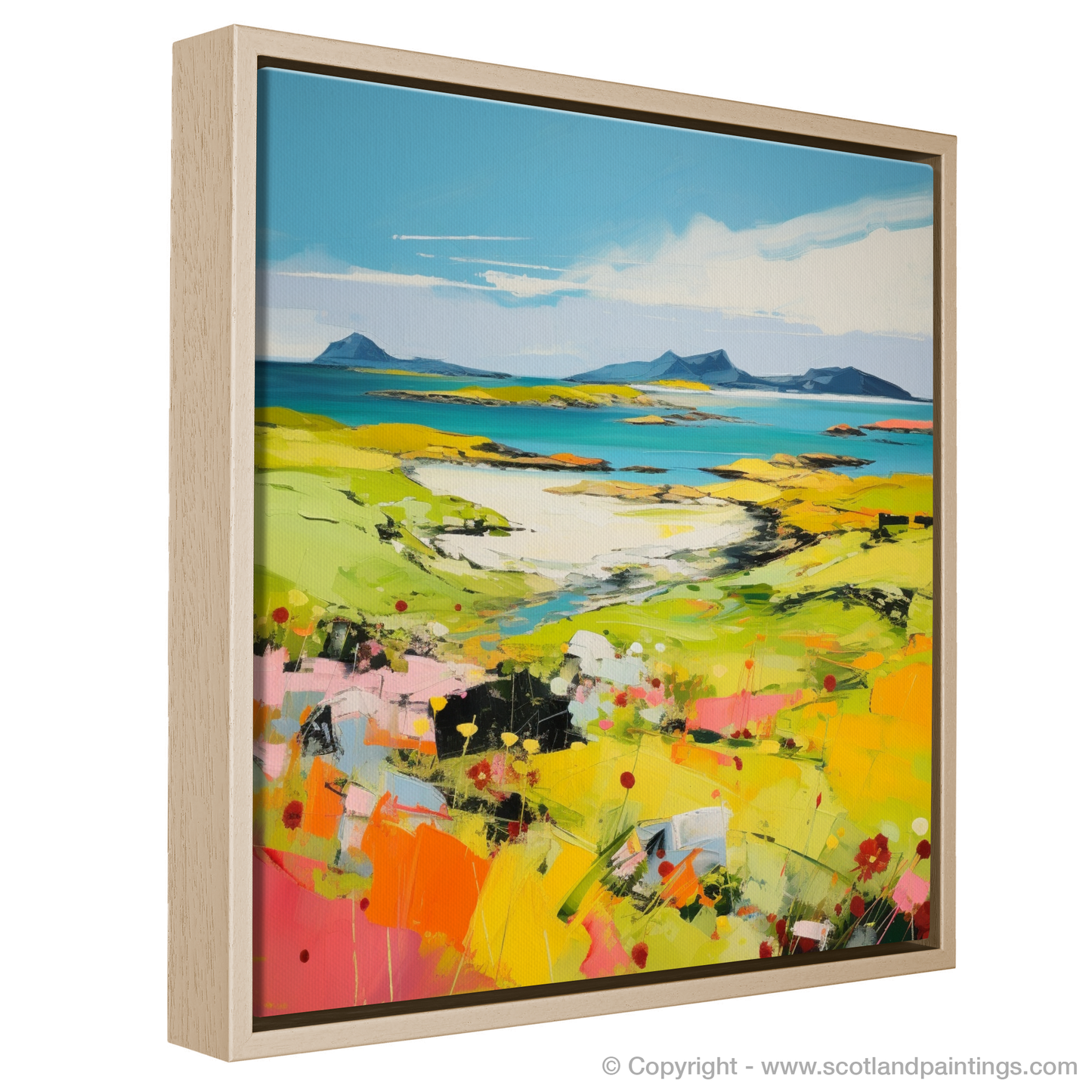 Painting and Art Print of Isle of Colonsay, Inner Hebrides in summer entitled "Summer Symphony: Isle of Colonsay Abstraction".