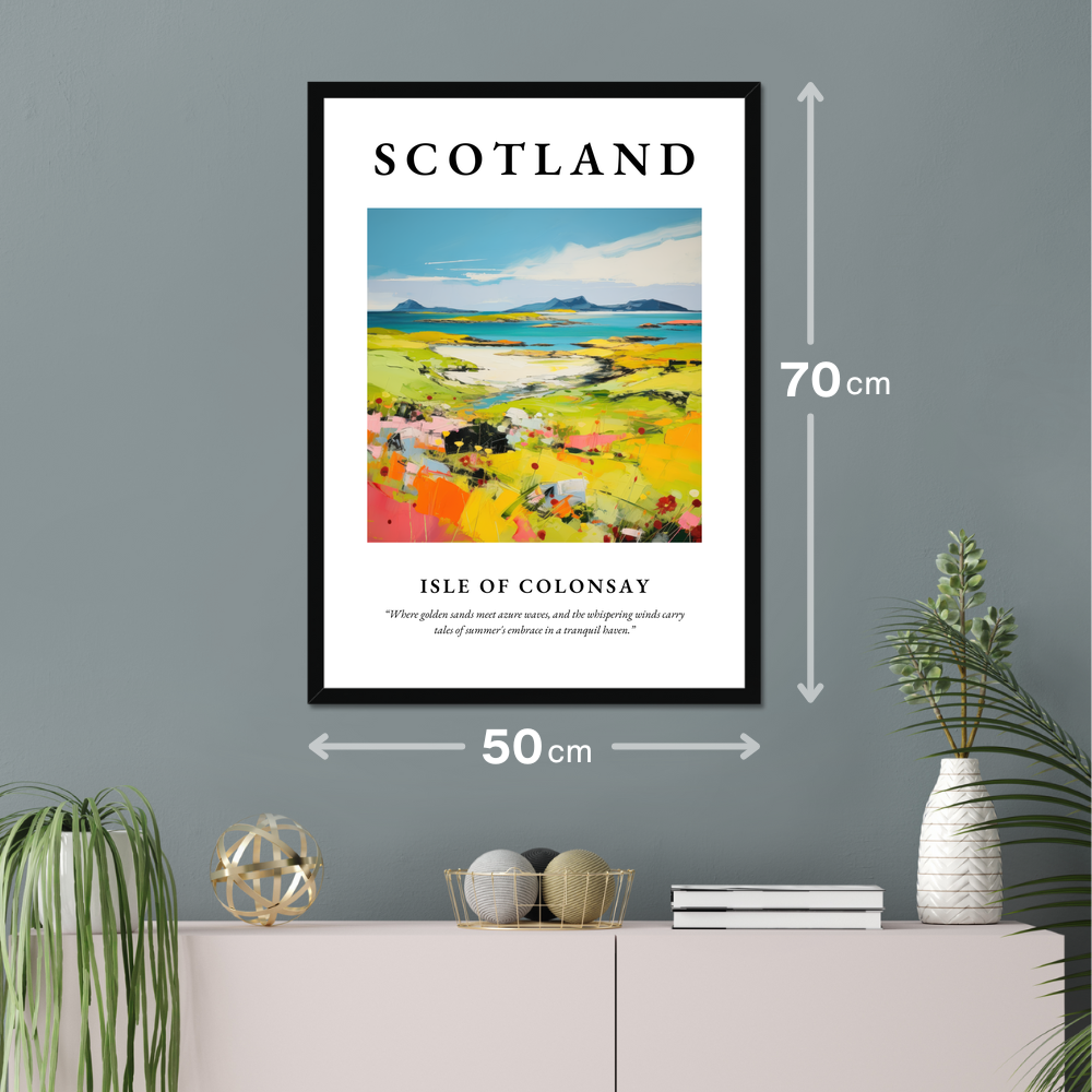 Poster of Isle of Colonsay hanging on a wall