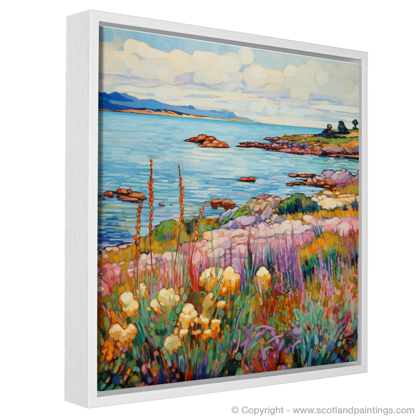 Painting and Art Print of Isle of Gigha, Inner Hebrides in summer entitled "Summer Serenade on Isle of Gigha".