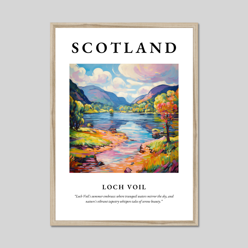 Poster in a natural frame with the word Scotland