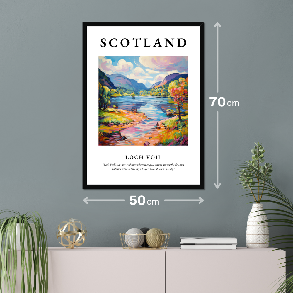 Poster of Loch Voil hanging on a wall