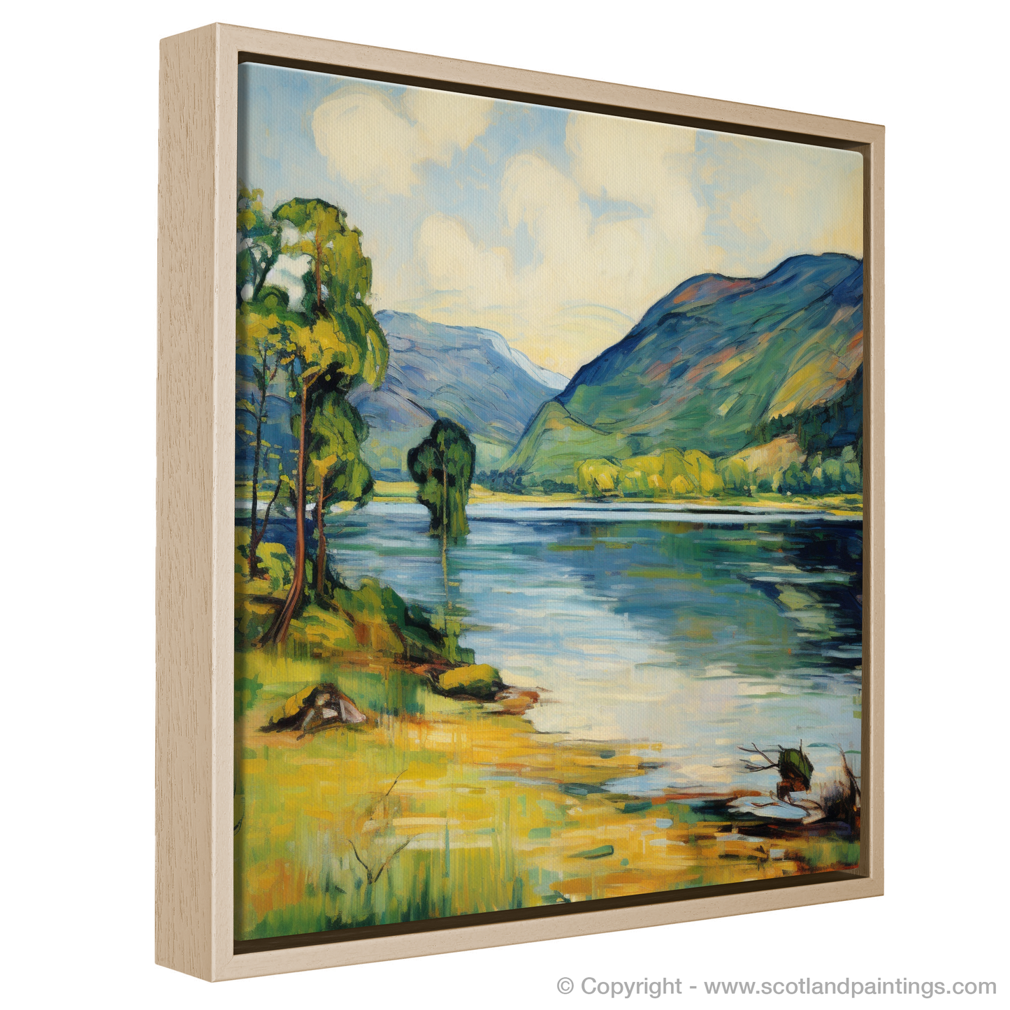 Painting and Art Print of Loch Voil in summer entitled "Summer Radiance of Loch Voil".