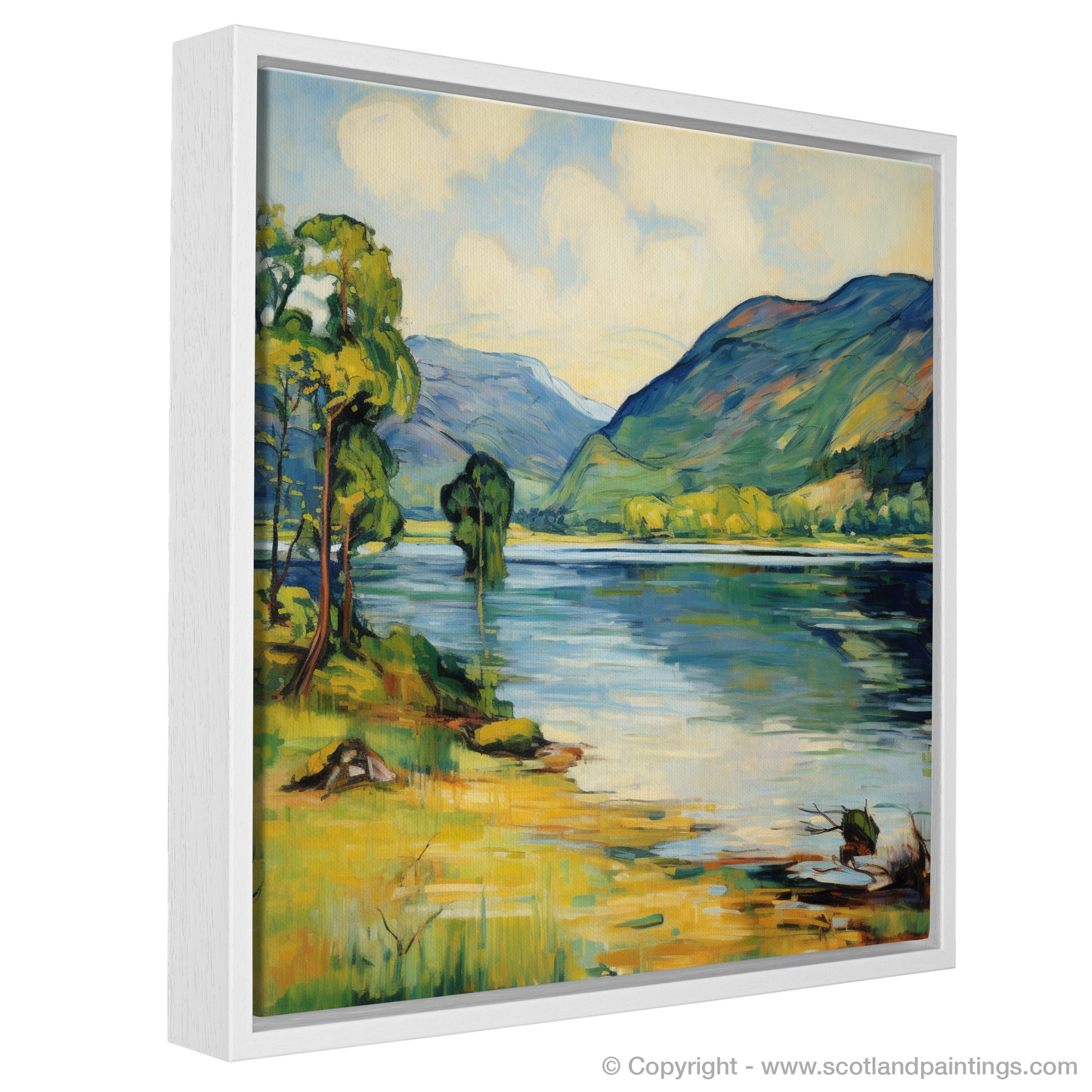 Painting and Art Print of Loch Voil in summer entitled "Summer Radiance of Loch Voil".