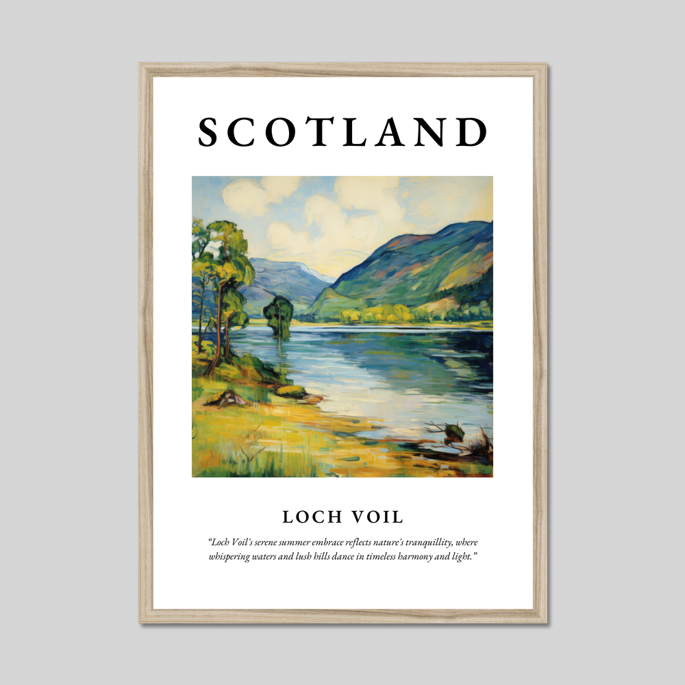 Poster in a natural frame with the word Scotland