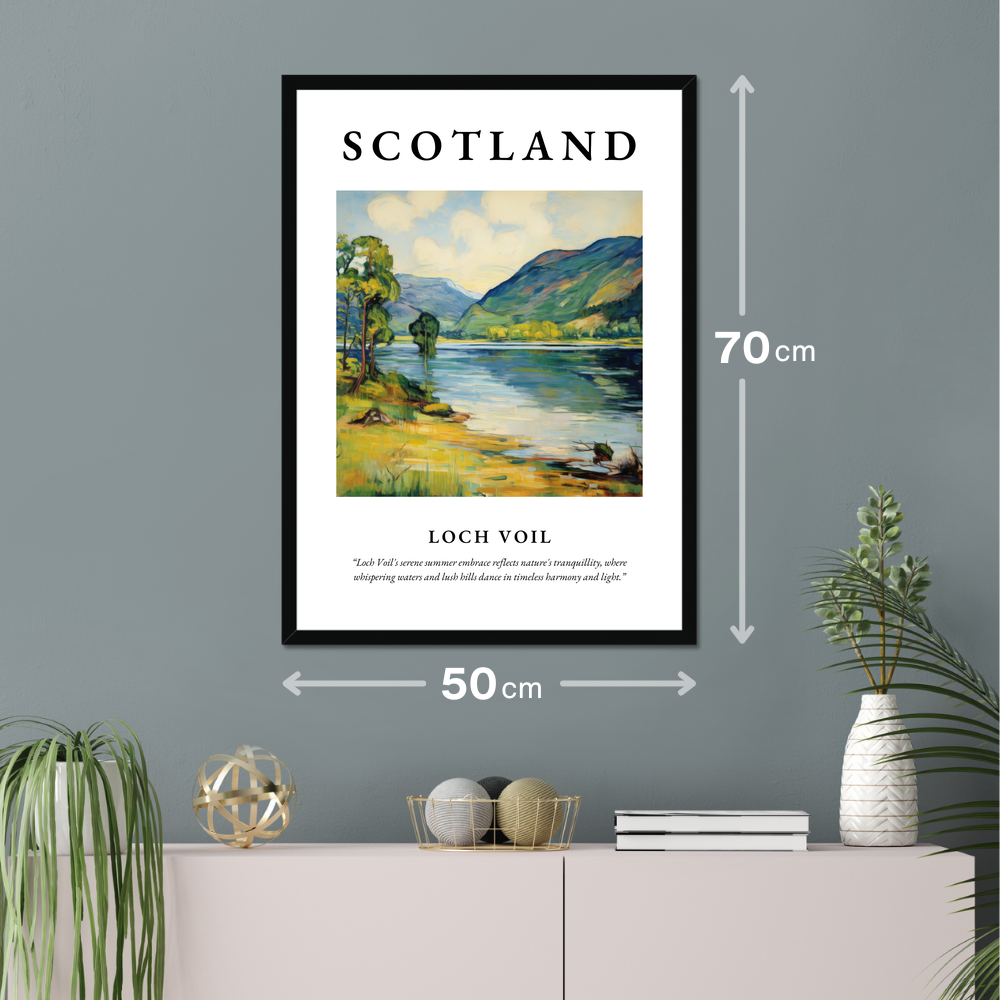 Poster of Loch Voil hanging on a wall