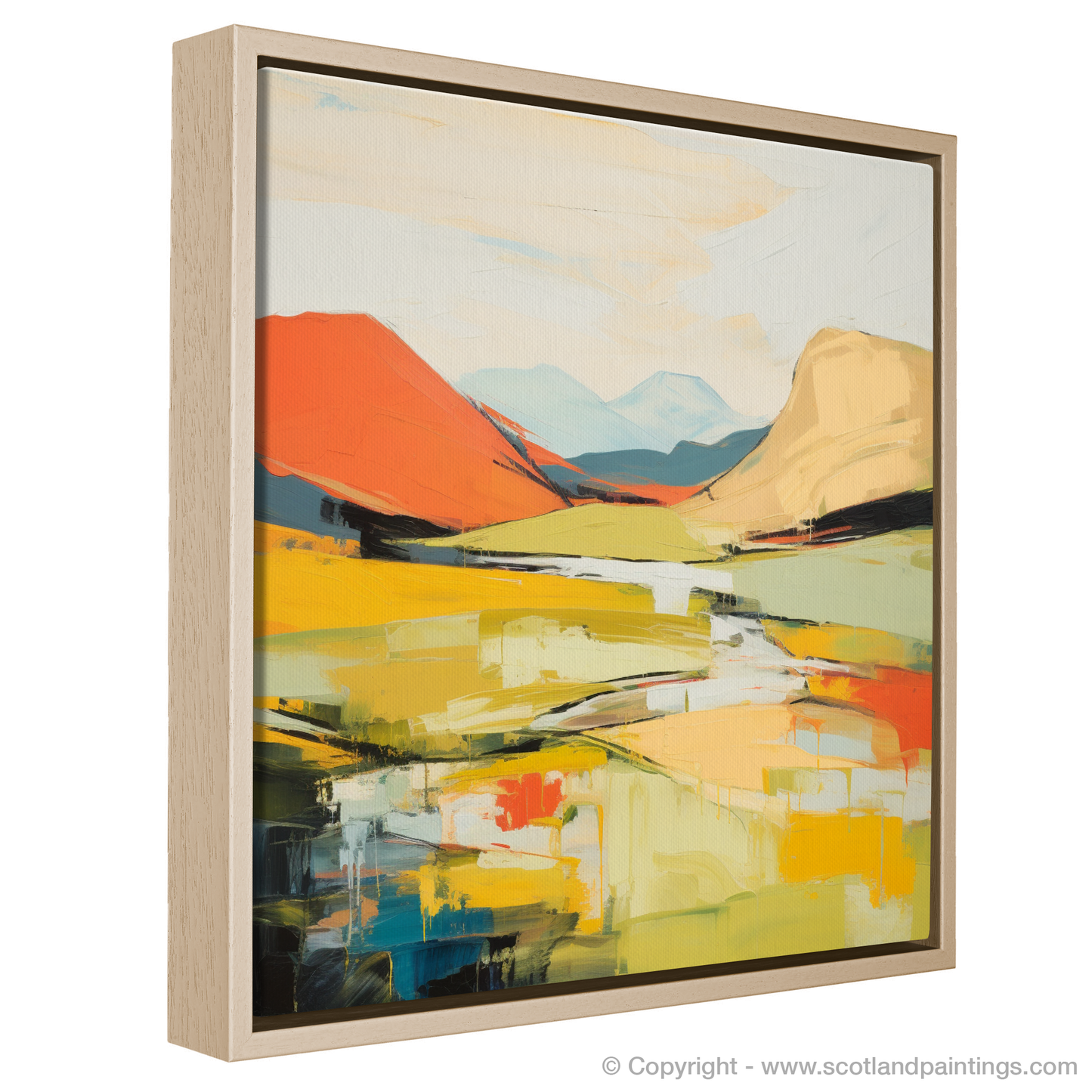 Painting and Art Print of Glen Garry, Highlands in summer entitled "Summer Blaze in Glen Garry Highlands".